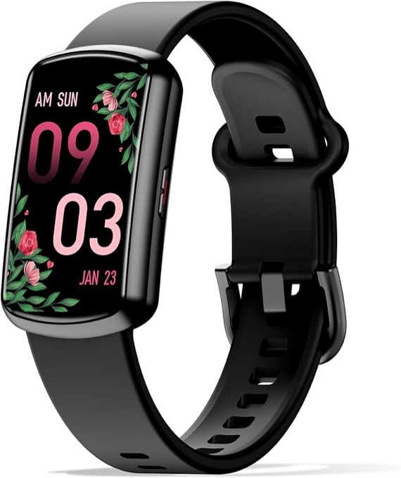 smart watch, fitness watch for women men with 24/7 heart rate/blood pressure monitor,pedometer, sleep tracker, 120+ sport modes, ip68 waterproof activity&fitness tracker compatible with android iphone black