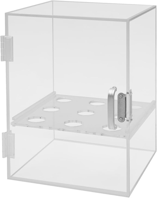gisafai 19 x 9 x 22 inches countertop ice cream cone holder stand case acrylic clear 5 holes display