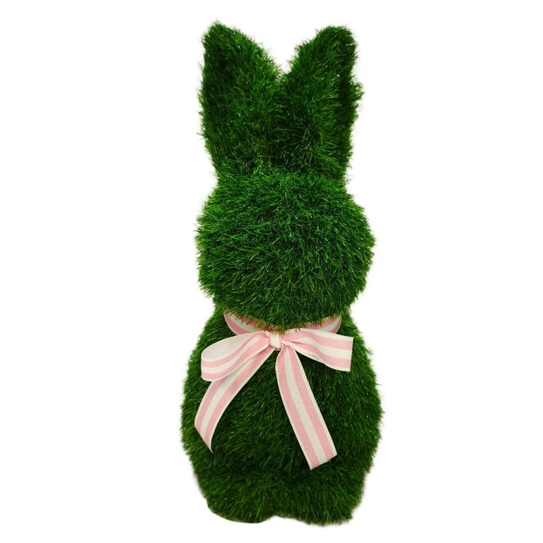 faux grass sitting bunny tabletop decoration, 24.5", easter by way to celebrate