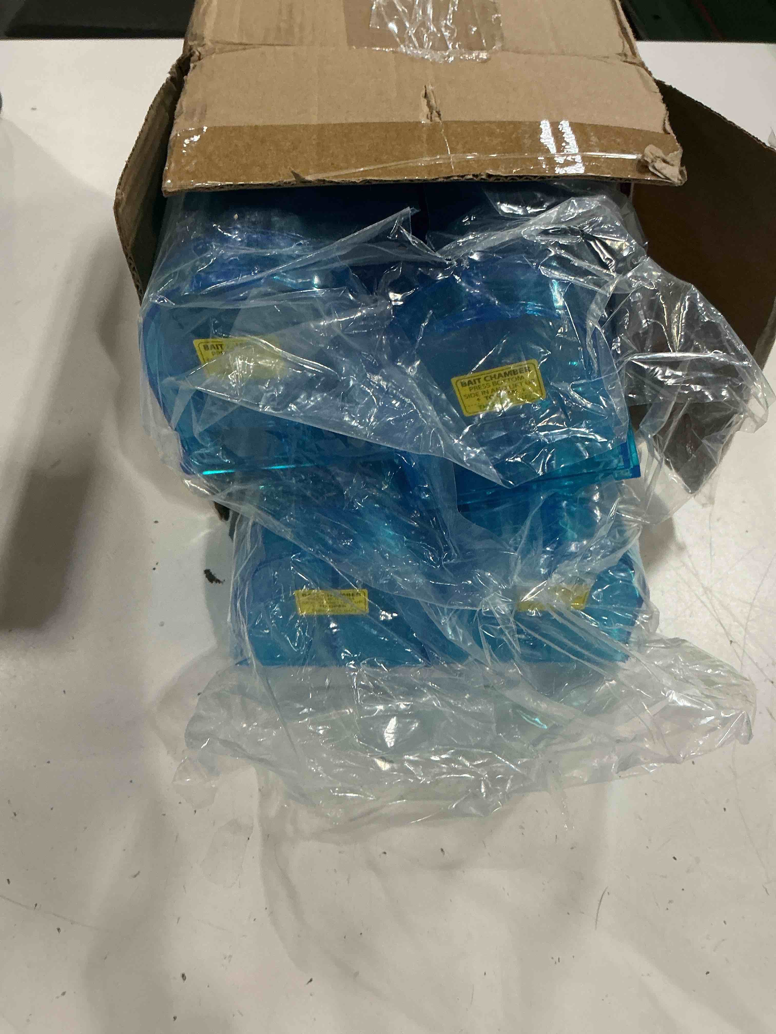 Condition photo showing New/Like New for humane mouse trap for house – large size, no-kill mouse traps indoor for home, catch-and-release rat and mouse trap, child & pet safe, easy to clean, no-touch release, pack of 4, blue blue 4 pack