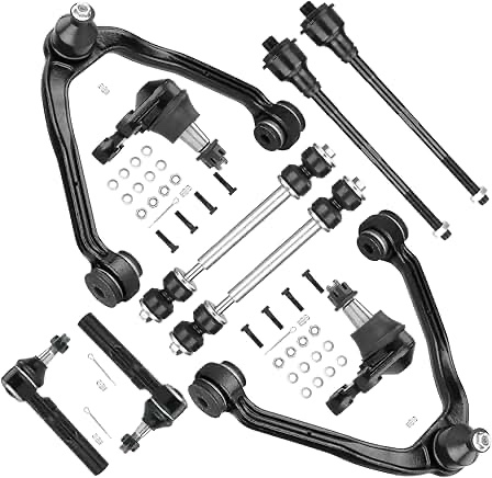 front upper control arm with ball joints suspension kit fit for 1999-2006 chevrolet silverado gmc sierra 1500 rwd tie rod ends sway bar stabilizer links k80942-10pcs