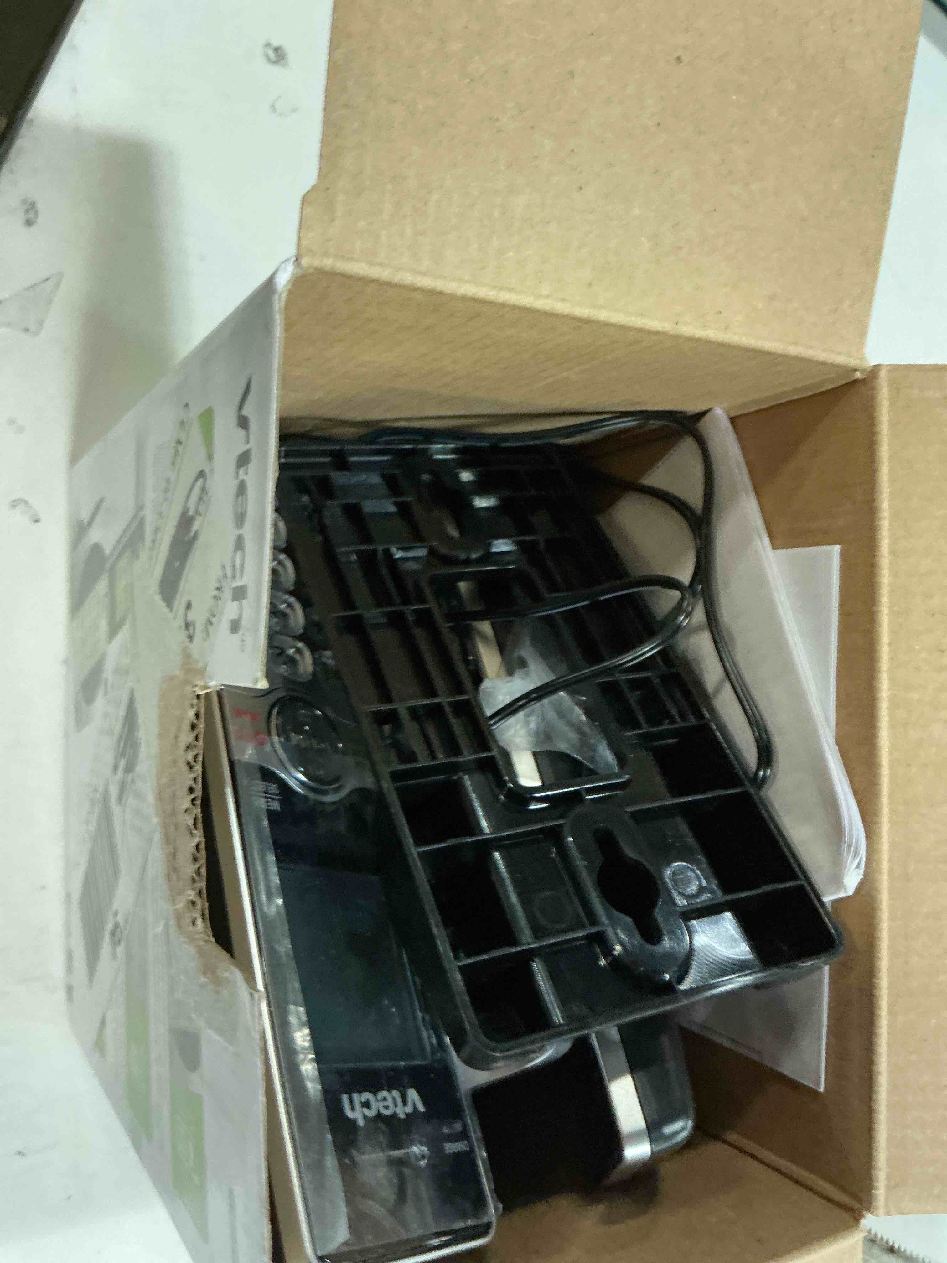 Condition photo showing As Is for vtech cs6919-2 dect 6.0 cordless phone with caller id and handset speakerphone  2 handsets  silver/black