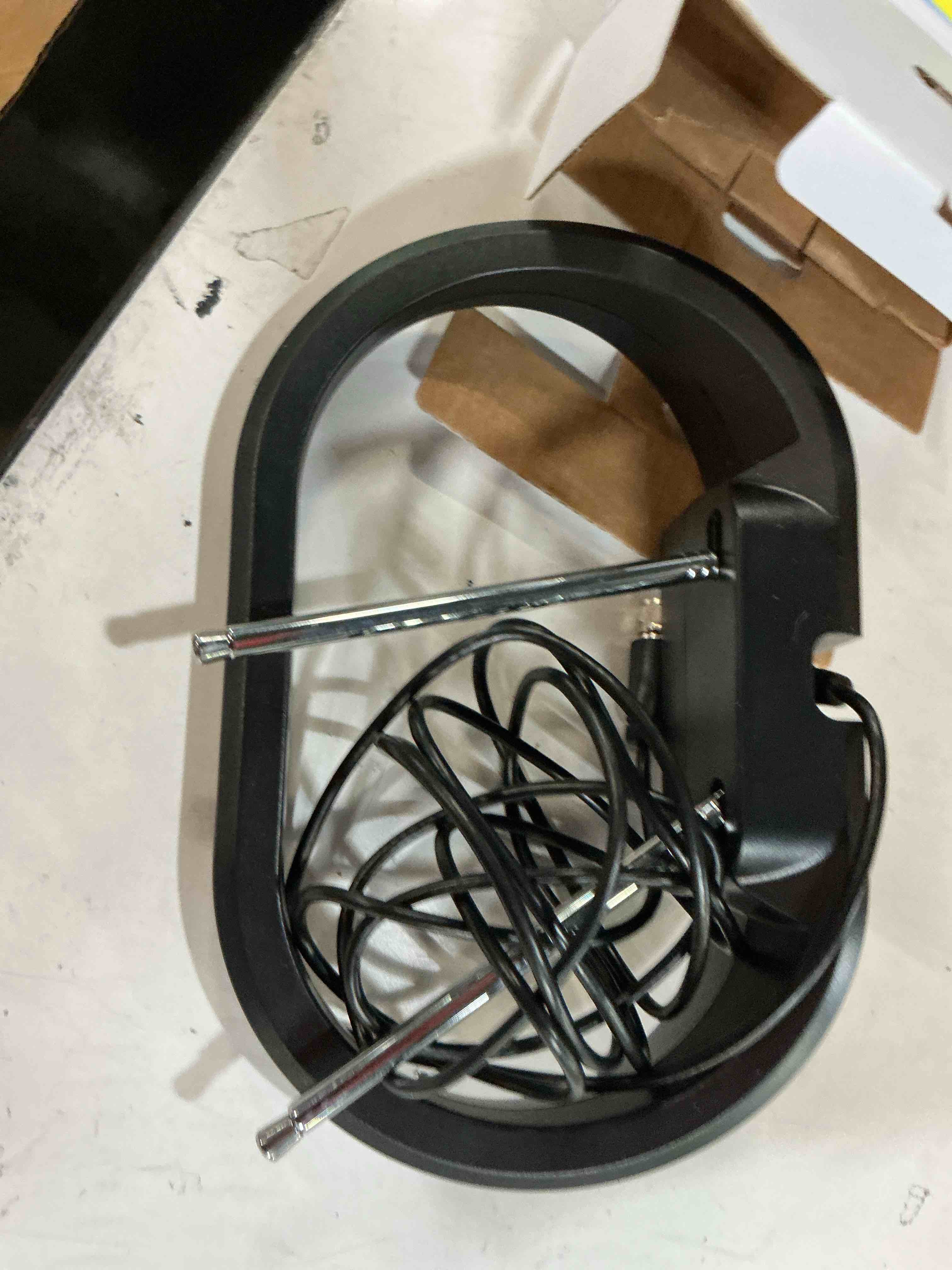 Condition photo showing As Is for onn. modern loop hdtv antenna  30-mile range  vhf uhf 1080p 4k  100008787