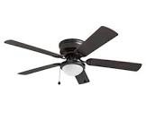 harbor breeze armitage 52  led flush mount ceiling fan w/ light kit)- new