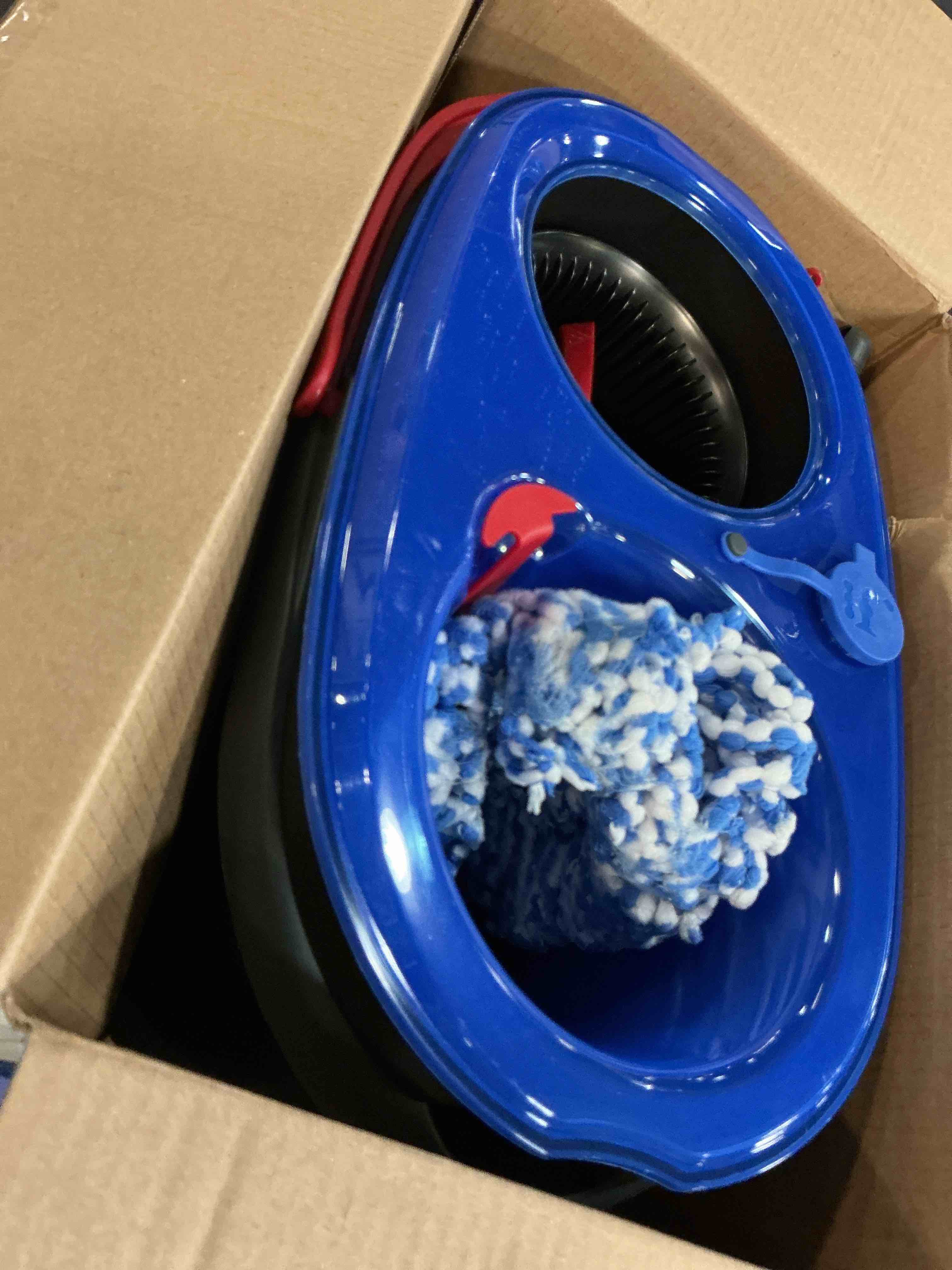 Condition photo showing As Is for o-cedar rinseclean spin mop & bucket system