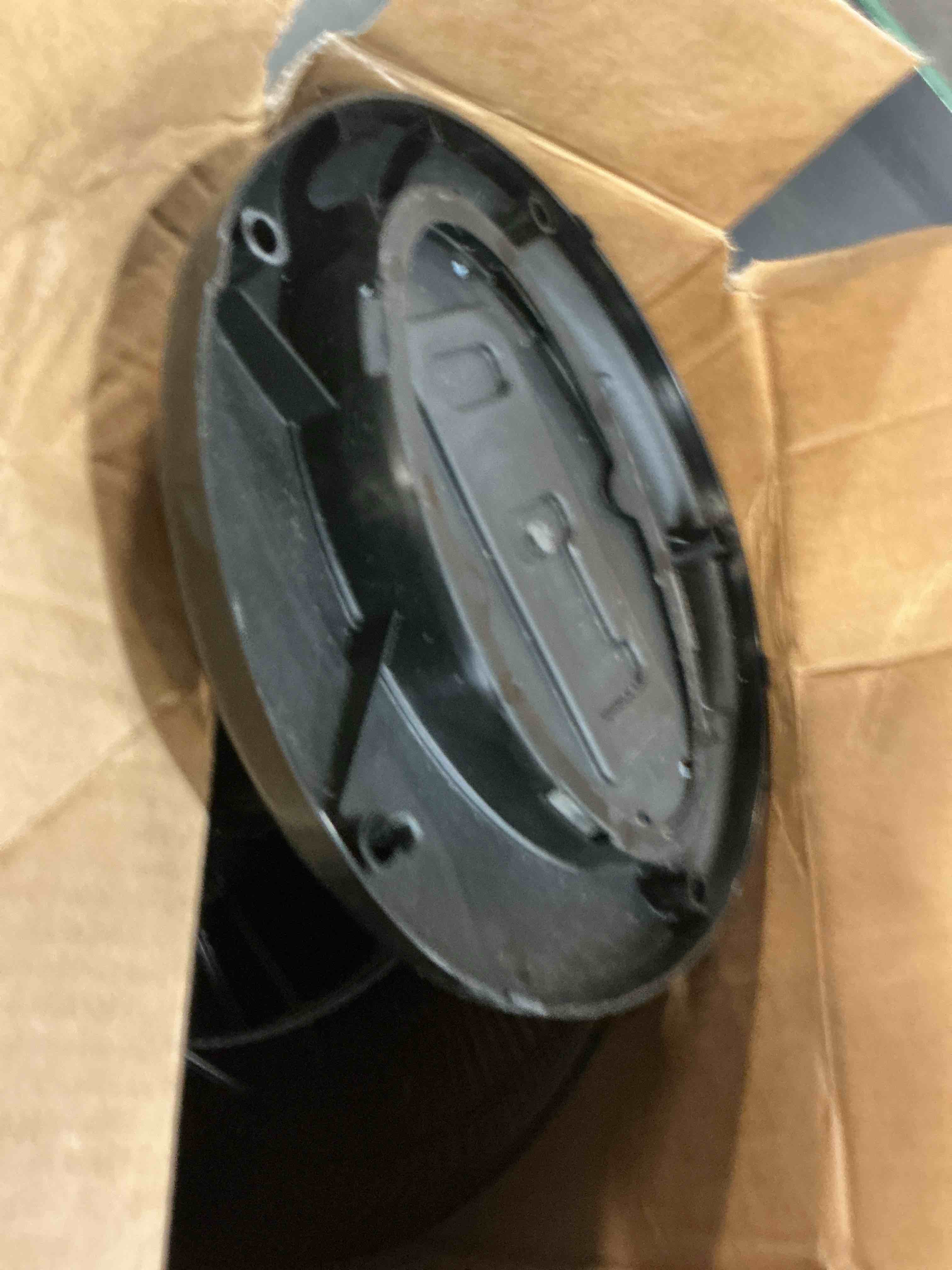 Condition photo showing As Is for utilitech 12-in indoor oscillating desk fan, in black