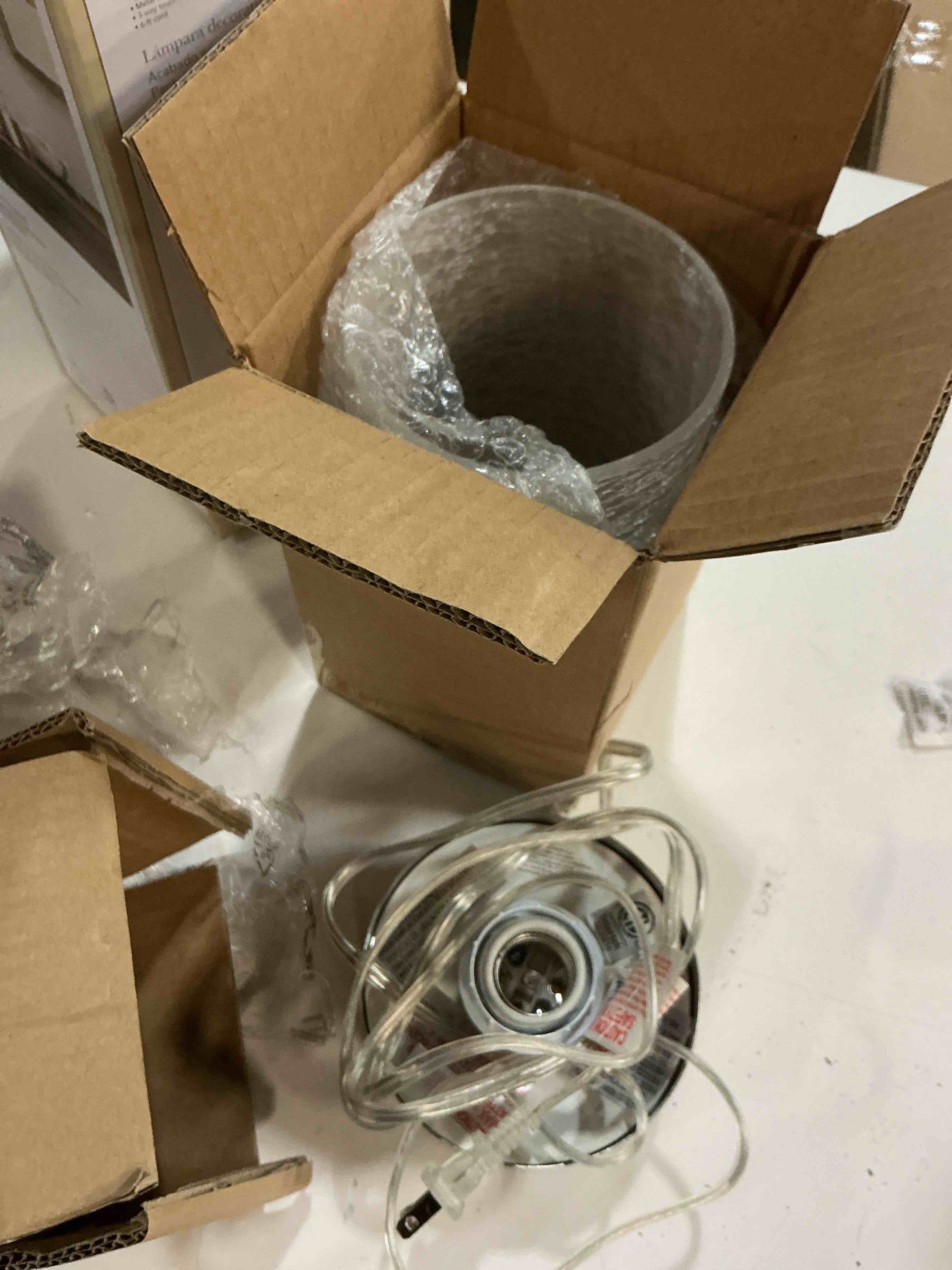 Condition photo showing Good Condition for new allen & roth 10" brushed nickel touch accent lamp model 1233067