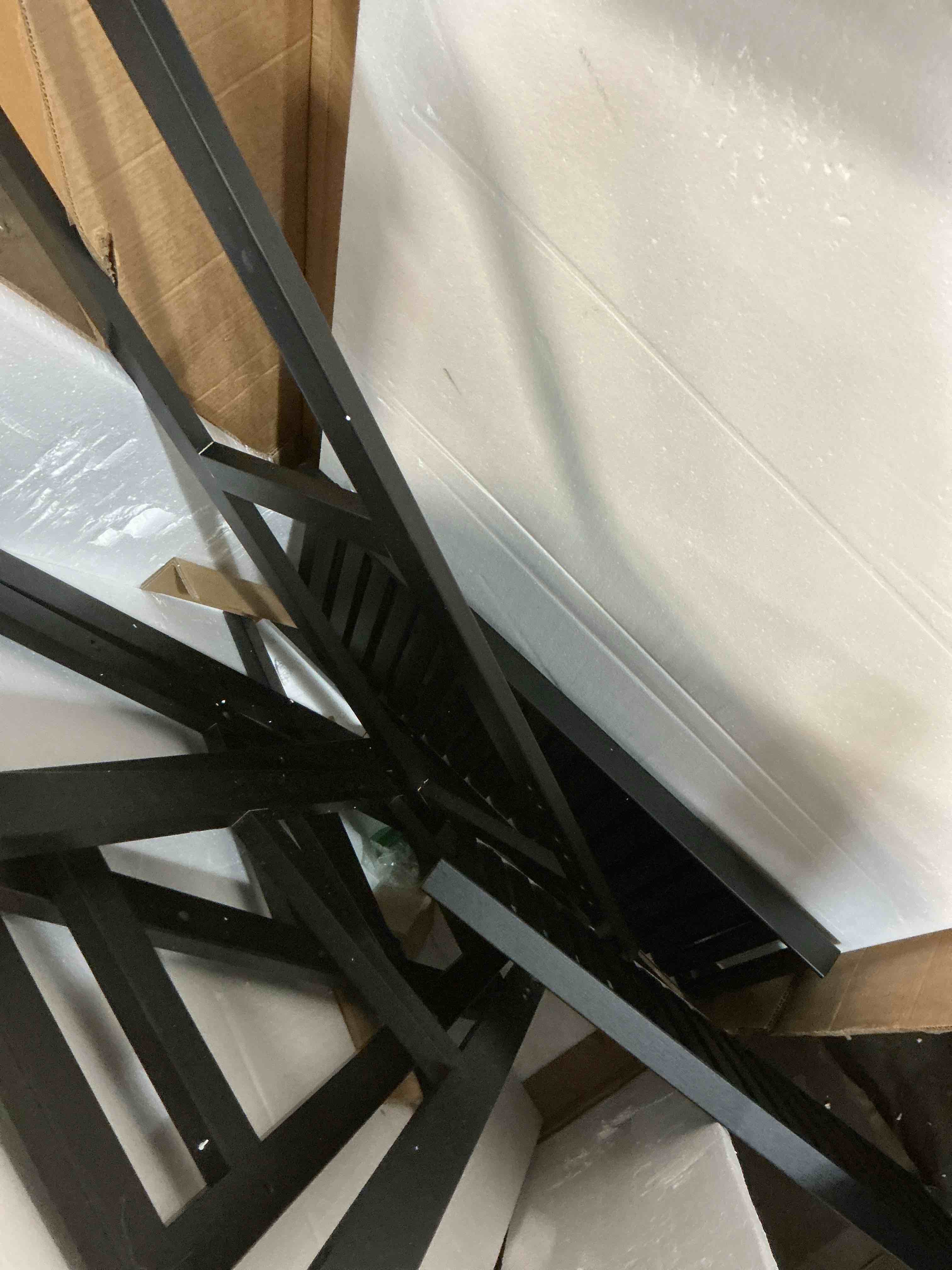 Condition photo showing As Is for shoe rack, 2-tier bamboo stackable shelf storage organizer, stand for closet, entryway and hallway ?black? 2-tier black