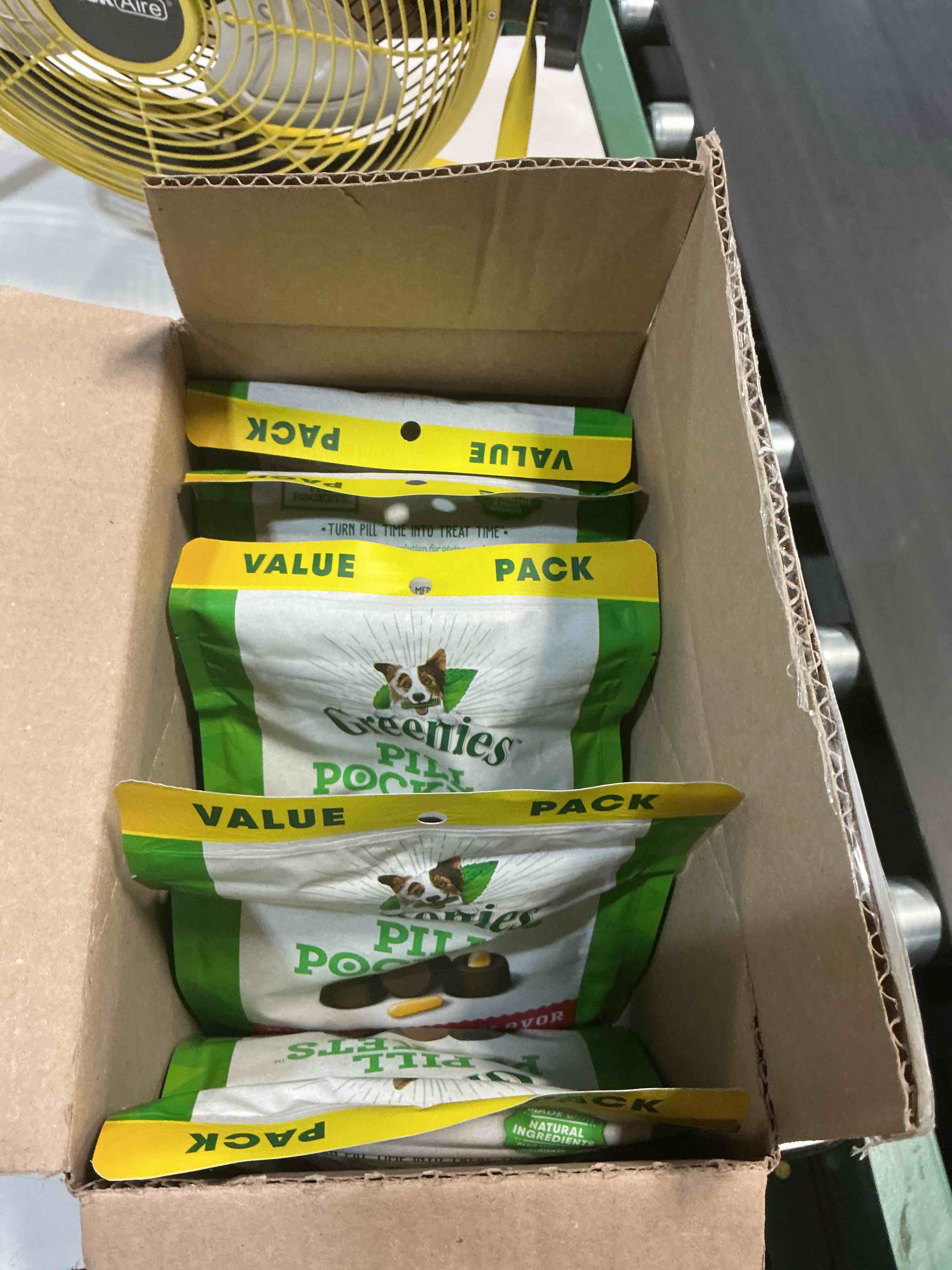 Condition photo showing Good Condition for greenies pill pockets for dogs hickory smoke large capsule size soft dog treats 15.8 oz (60 pk) pack of 5 (best by 04/23/2026)