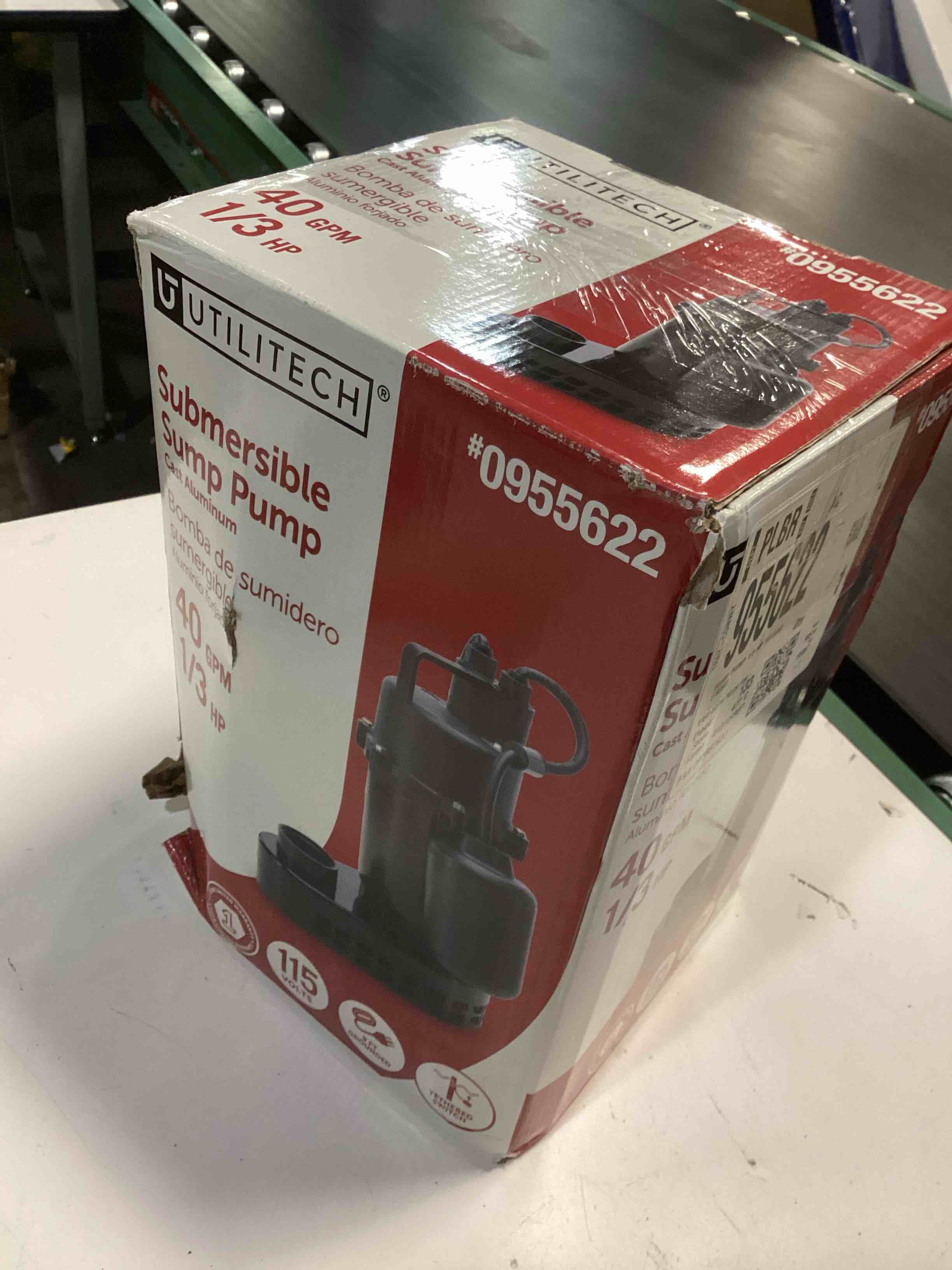 Condition photo showing As Is for cdu790 - 1/3 hp submersible cast iron and stainless steel sump pump with integrated vertical float switch - up to 4,600 gallons per hour - heavy duty basement sump pump, black