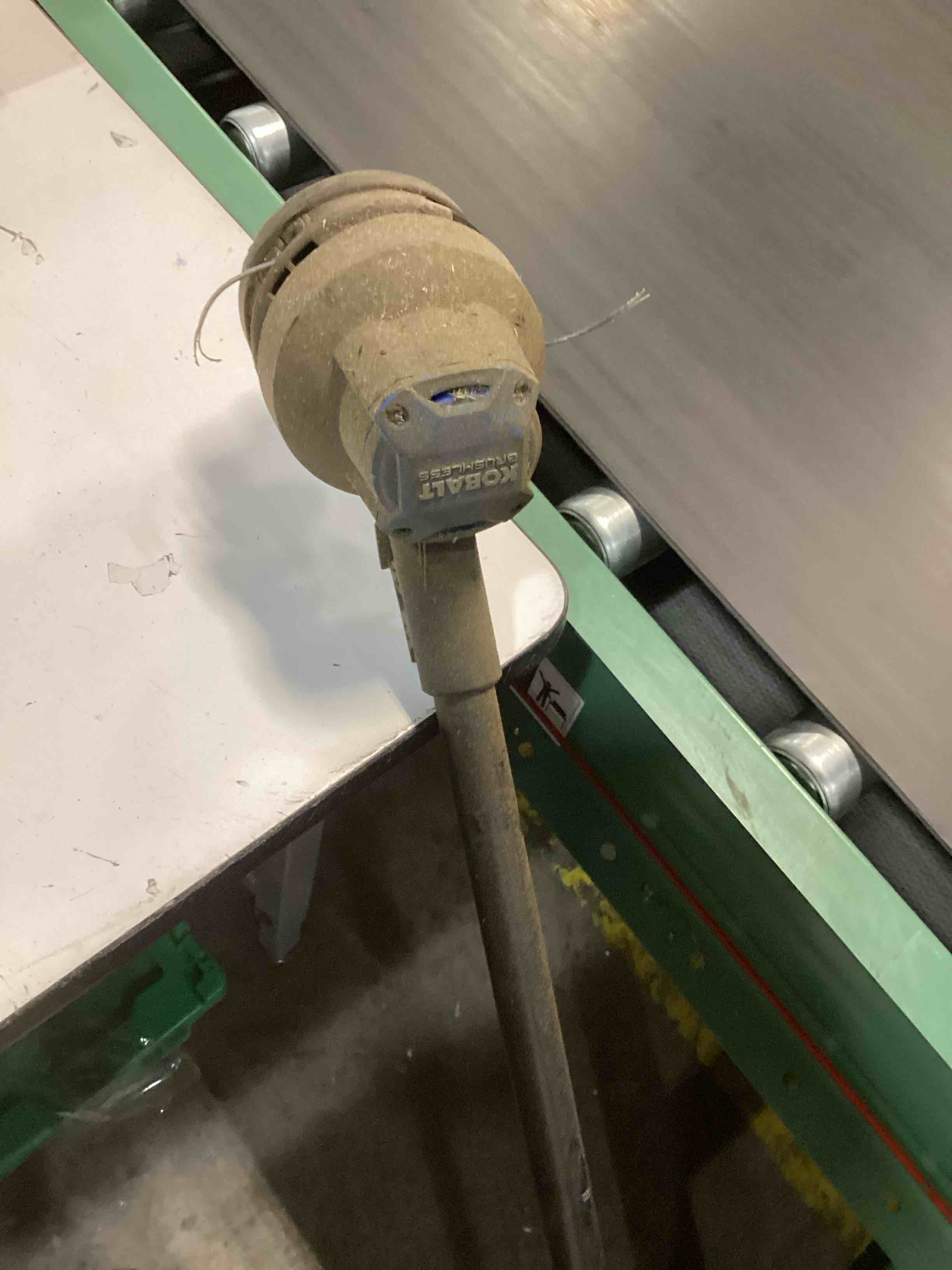 Condition photo showing As Is for kobalts 40-volt max 15-in straight cordless string trimmer (battery/charger not included)