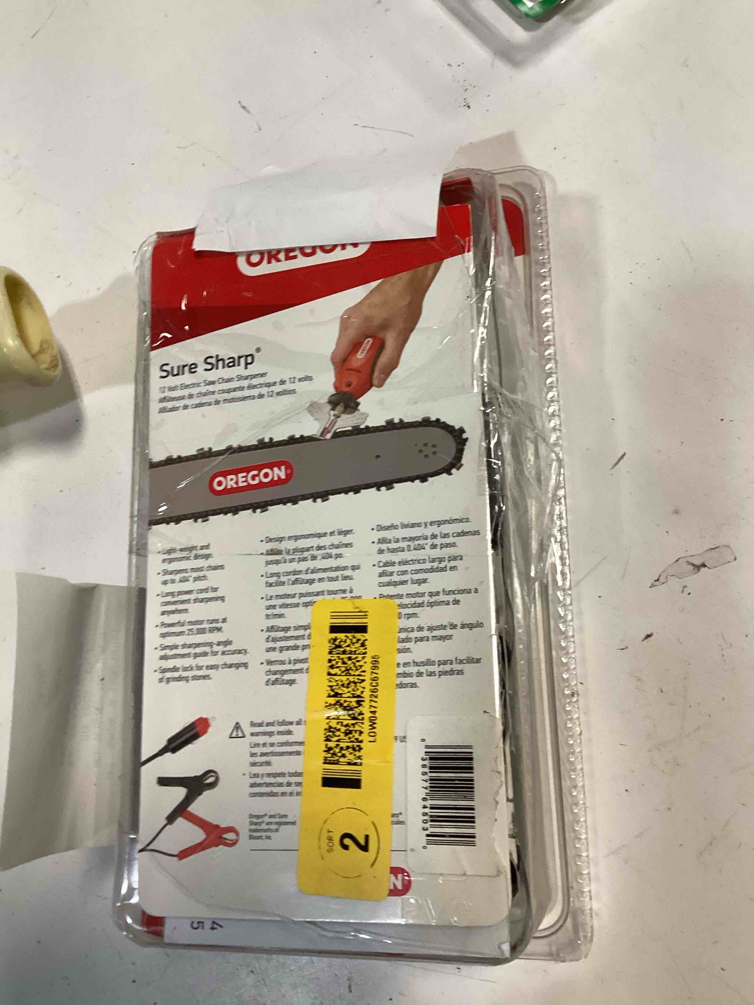 Condition photo showing Good Condition for oregon 575214 12v sure sharp handheld electric chainsaw grinder/sharpener, 2-in-1 saw chain sharpening & maintenance tool, 16? cable