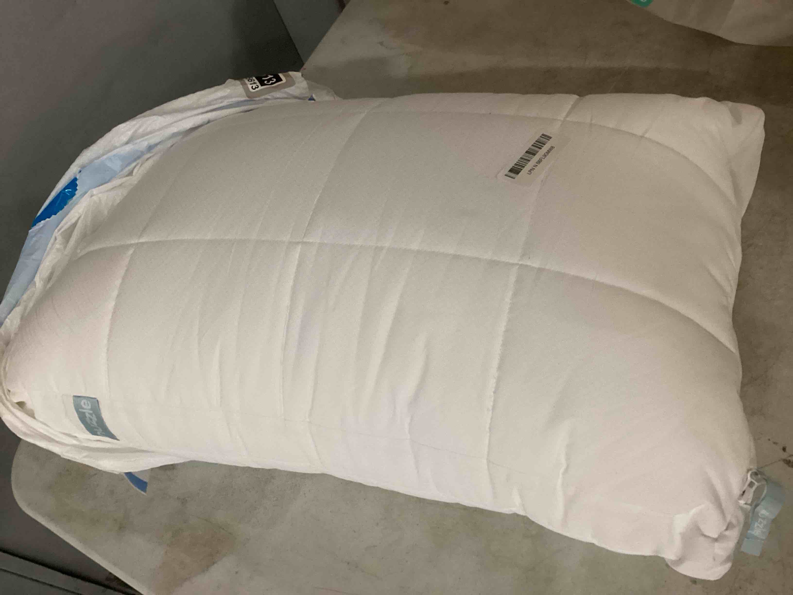 Condition photo showing As Is for nuzzle cooling adjustable pillow for side sleepers, luxury standard size bed pillow hotel collection - best adjust height soft firm pillow for back, stomach or side sleepers - home gifts