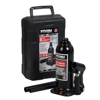 torin black 6-ton steel hydraulic bottle jack 615268916040