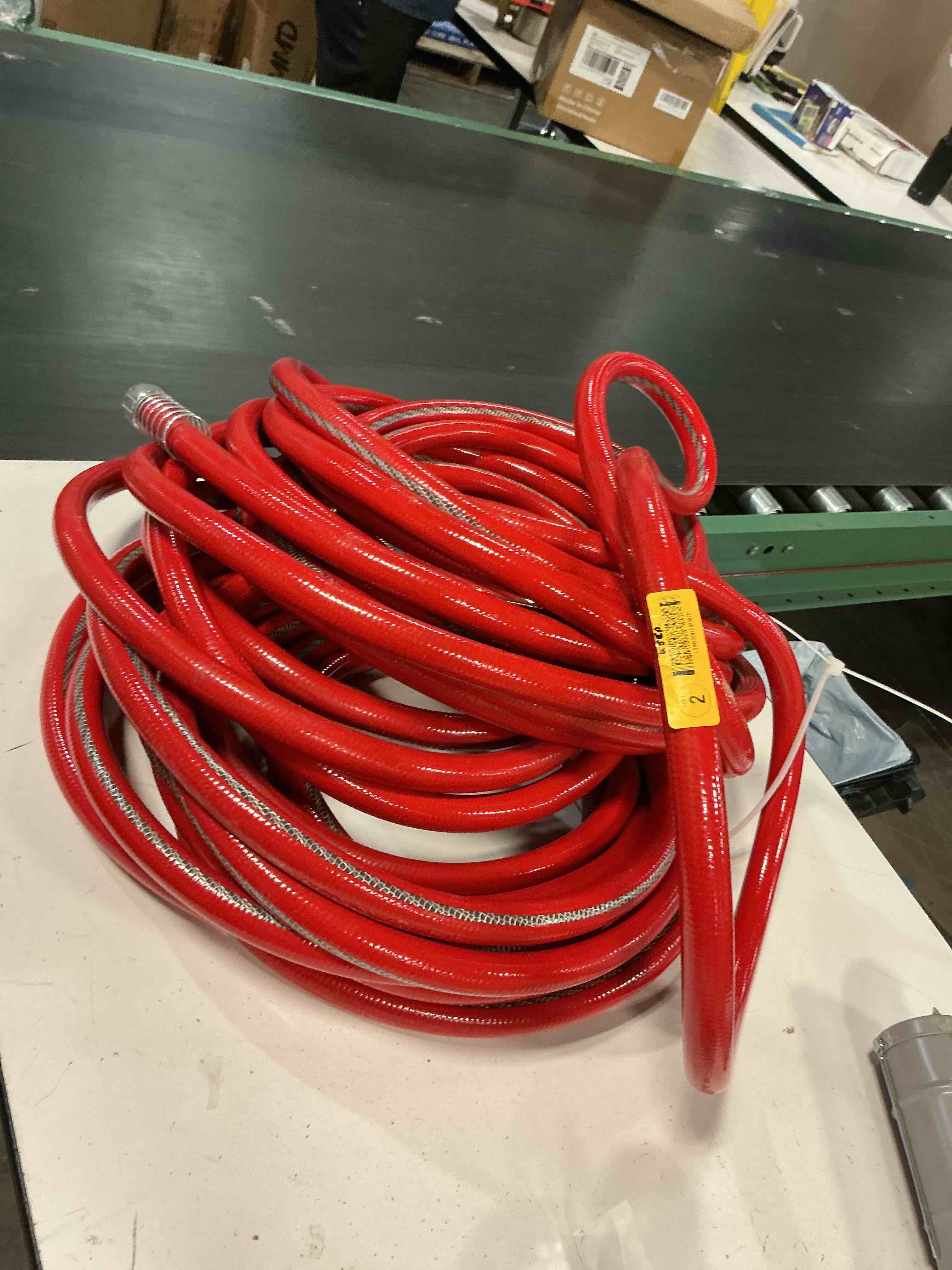 Condition photo showing As Is for neverkink xp teknor apex 3/4-in x 100-ft contractor -duty kink free vinyl red coiled hose