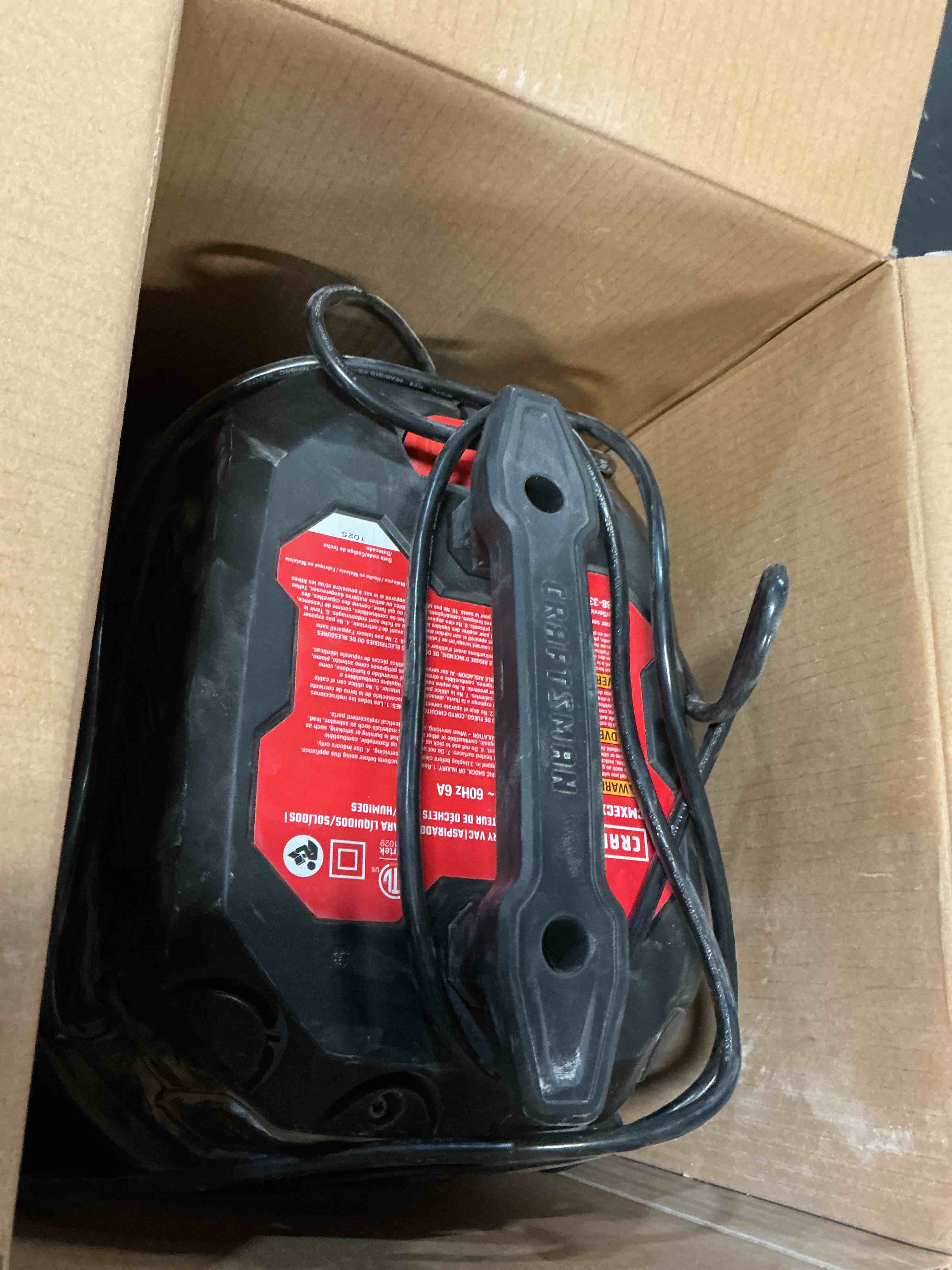 Condition photo showing As Is for craftsman - craftsman 3-gallon 3 hp corded 810941036477