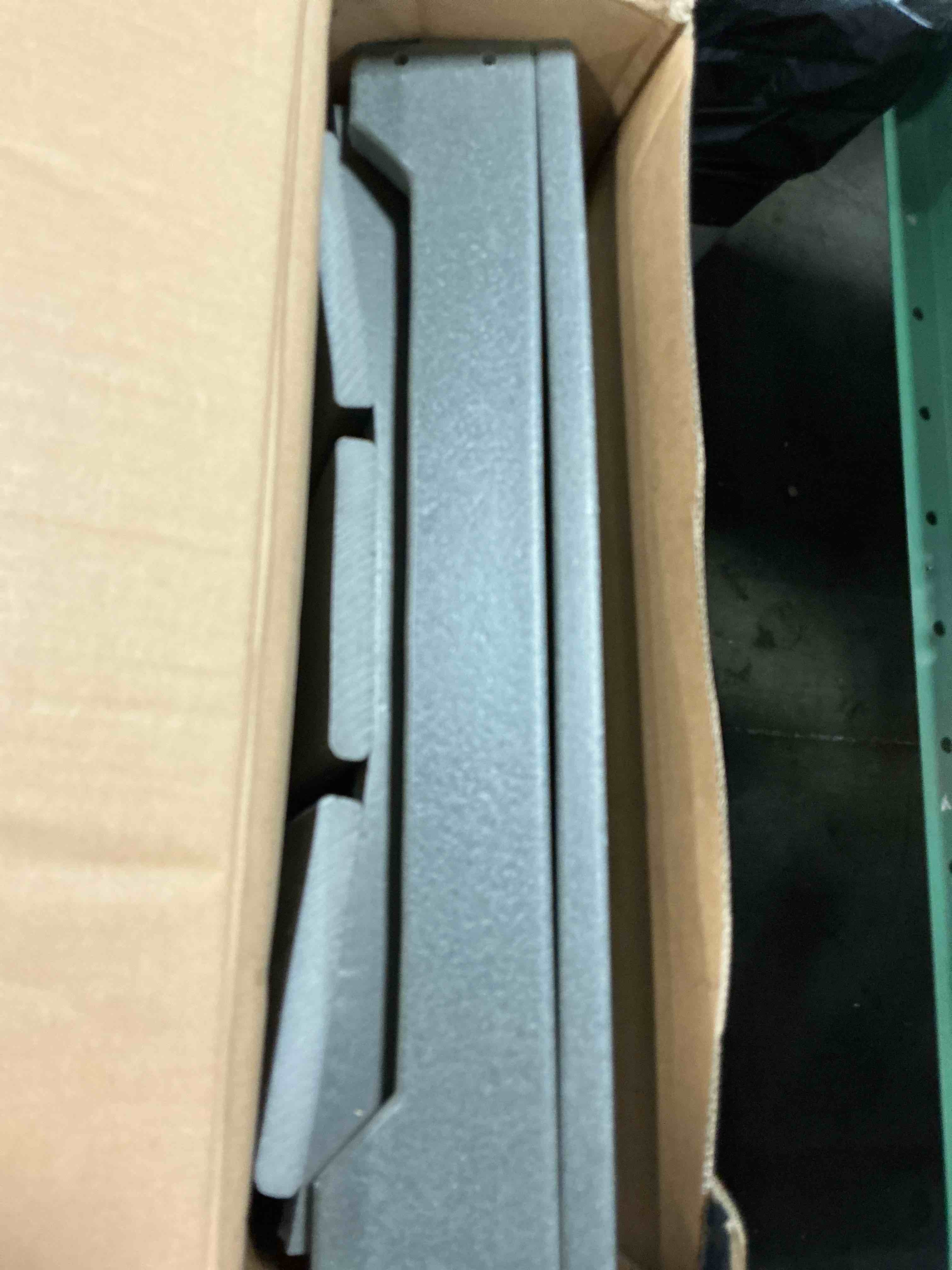 Condition photo showing As Is for poly lumber rocking chair gray finish