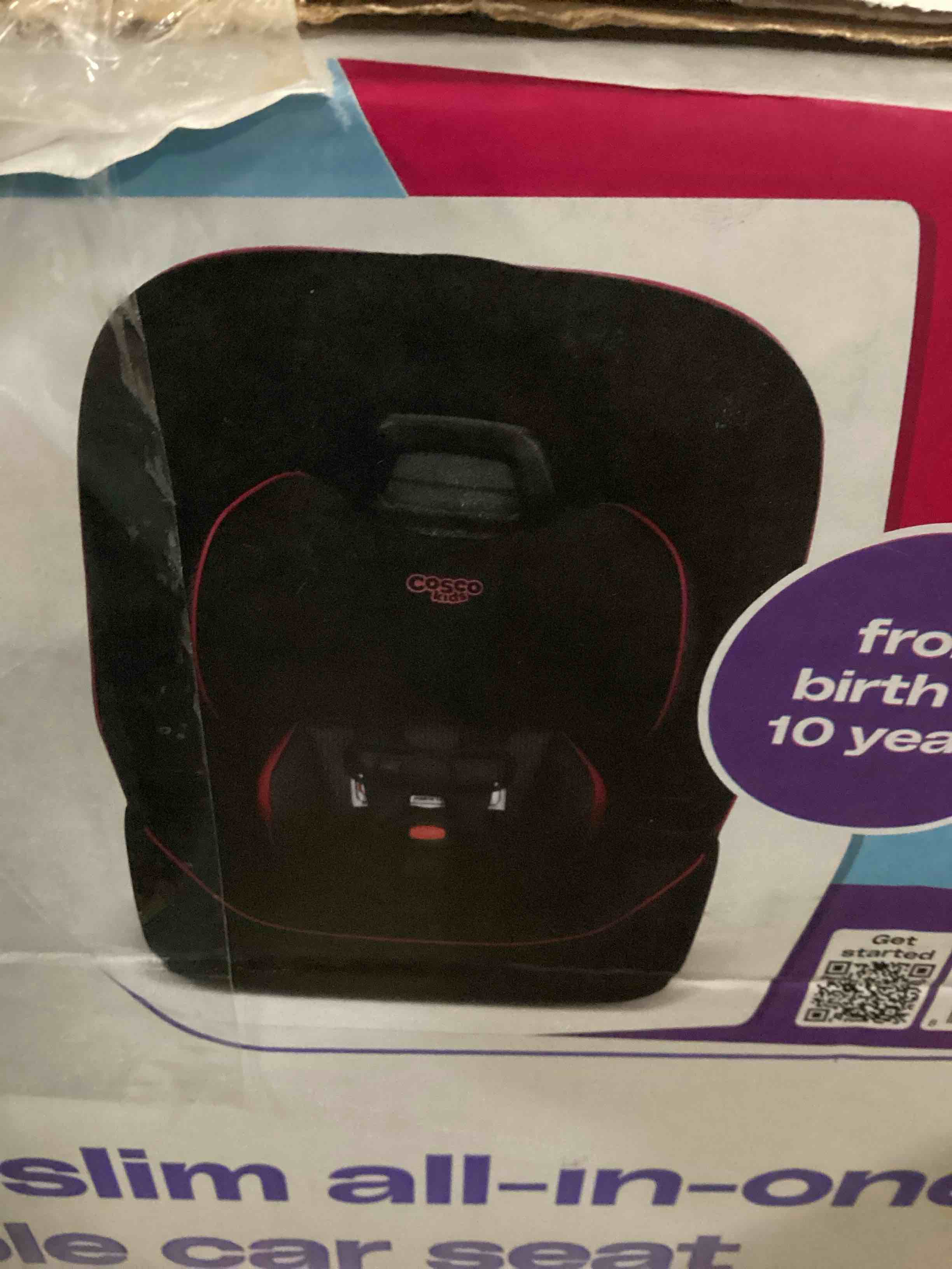cosco kids  booster car seat, forward