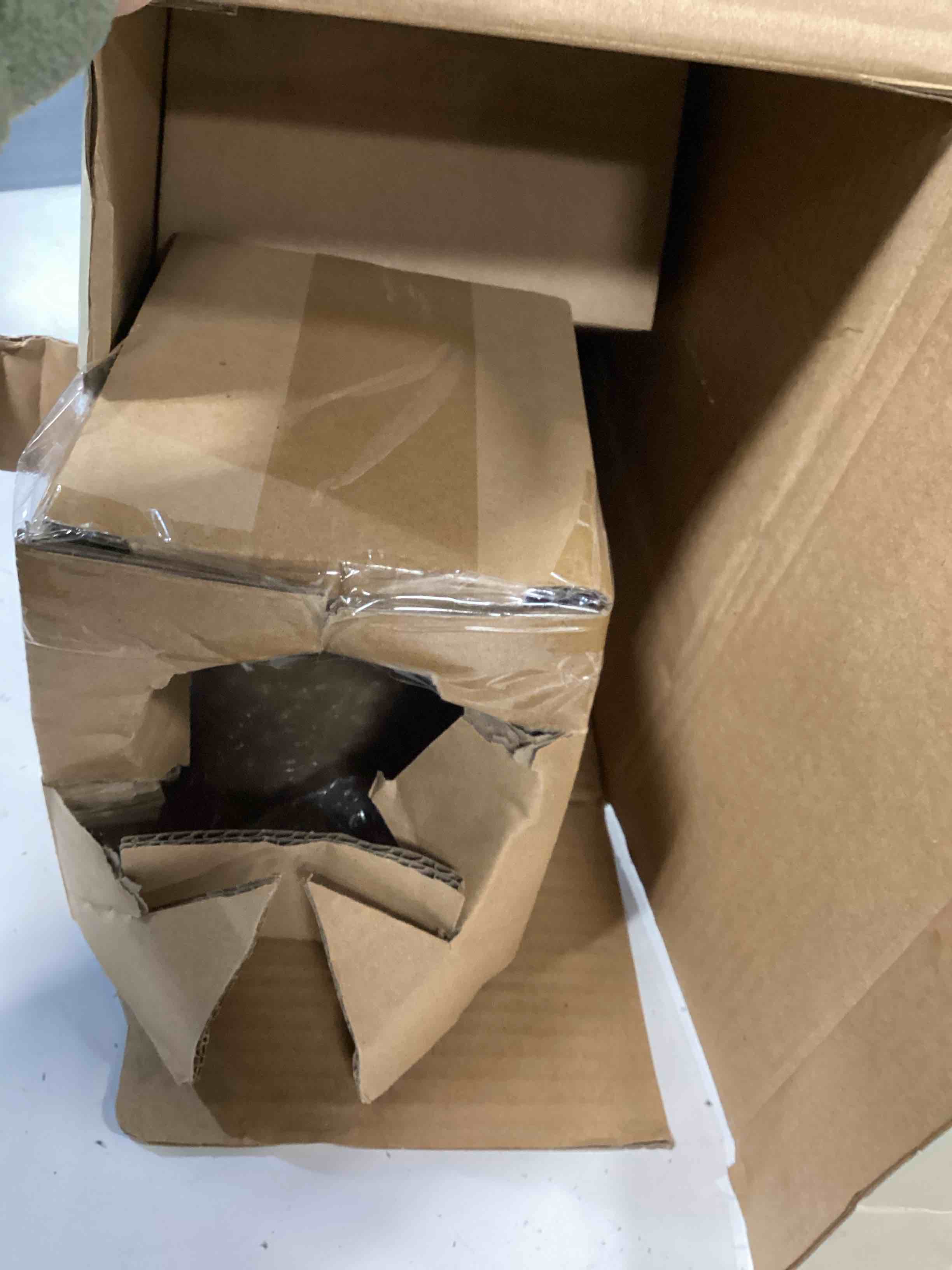 Condition photo showing As Is for allen + roth 3-light vanity light matte black finish 