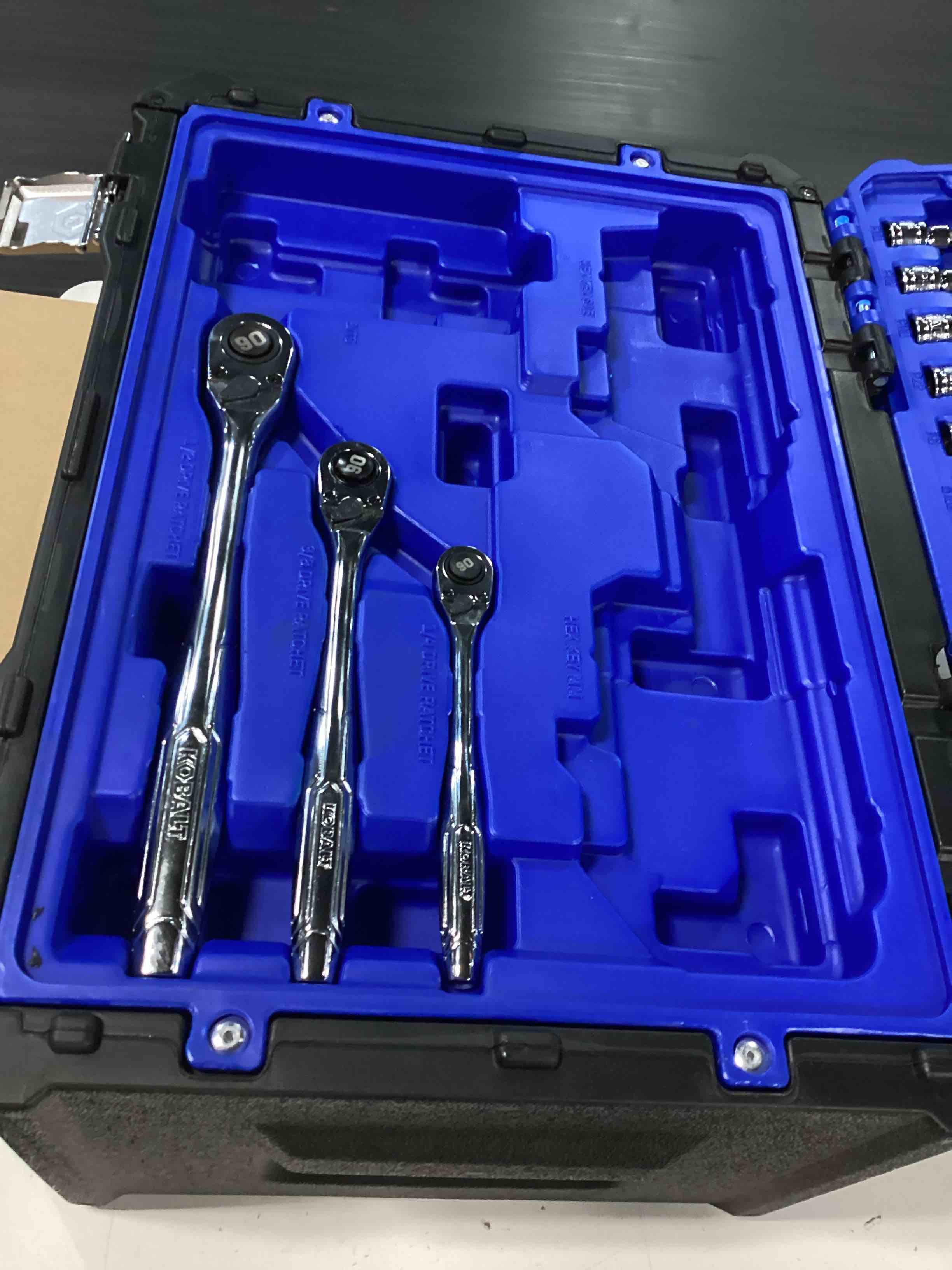 Condition photo showing As Is for k.balt 302 -piece metric and standard (sae) mechanics tool set with hard case