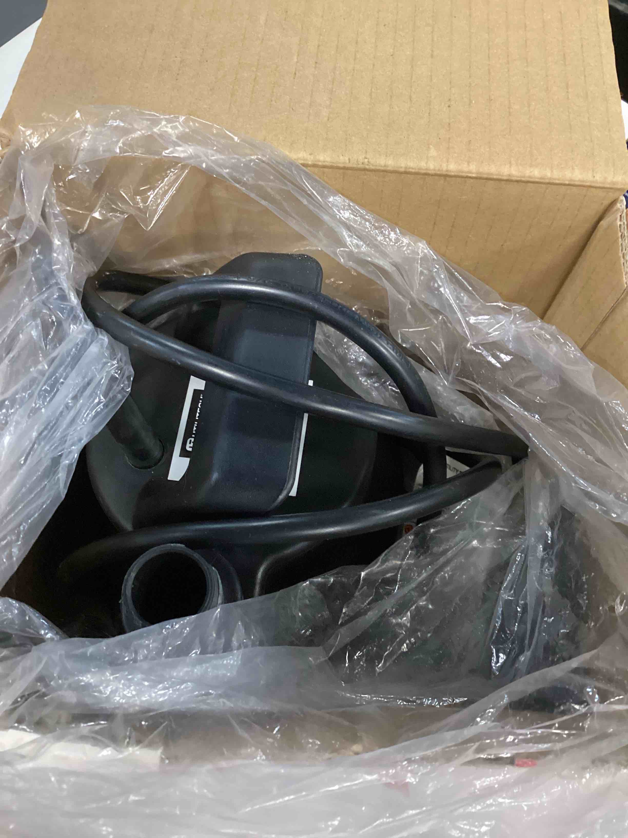 Condition photo showing As Is for thermoplastic submersible utility pump