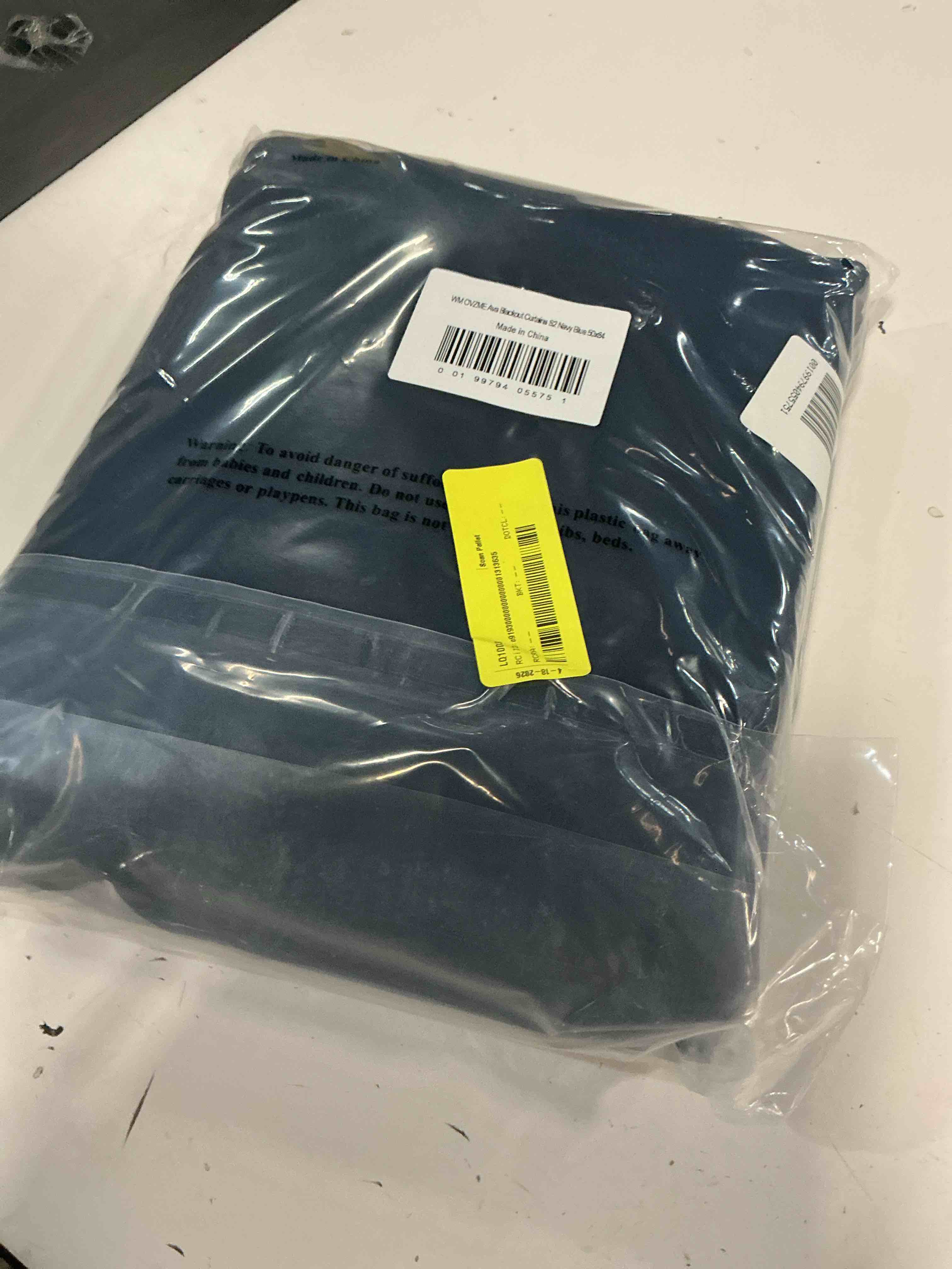 Condition photo showing Good Condition for ovzme navy blackout curtains 50x84 inch 2 panels extra wide thermal insulated drapes for living room bedroom rod pocket solid window treatment each 50 w x 84 l navy