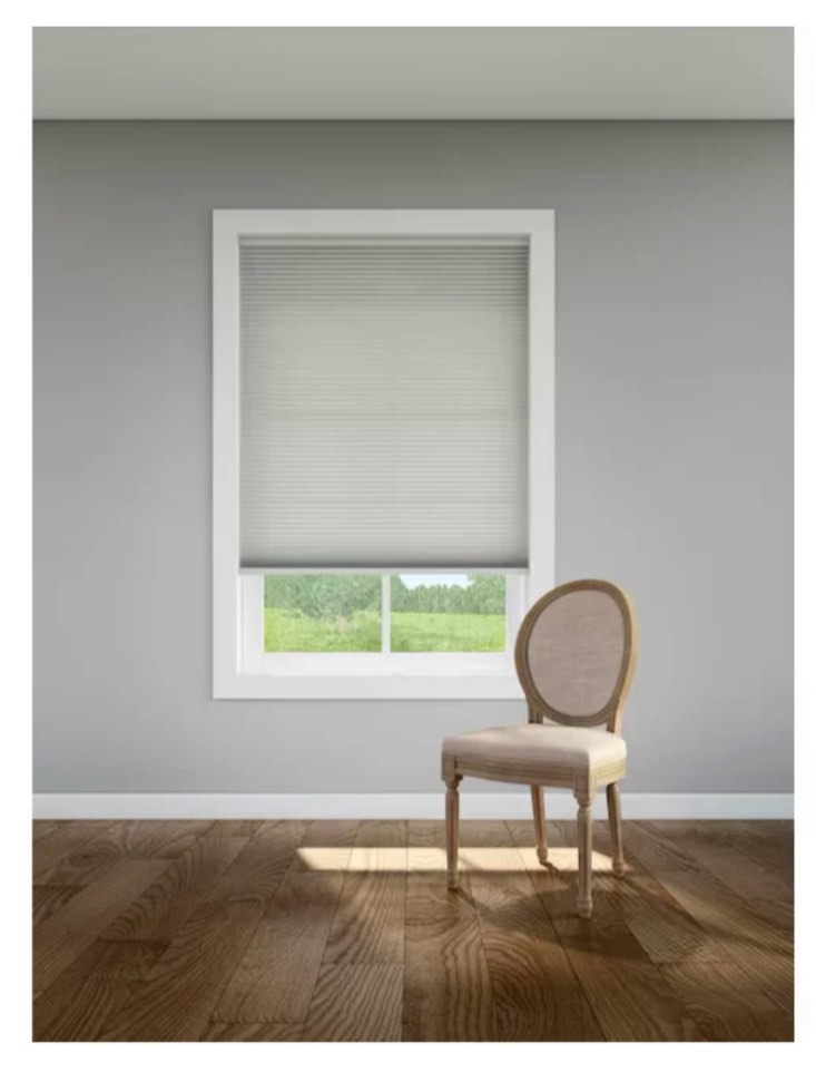 levolor 24-in x 72-in graphite blackout cordless cellular shade