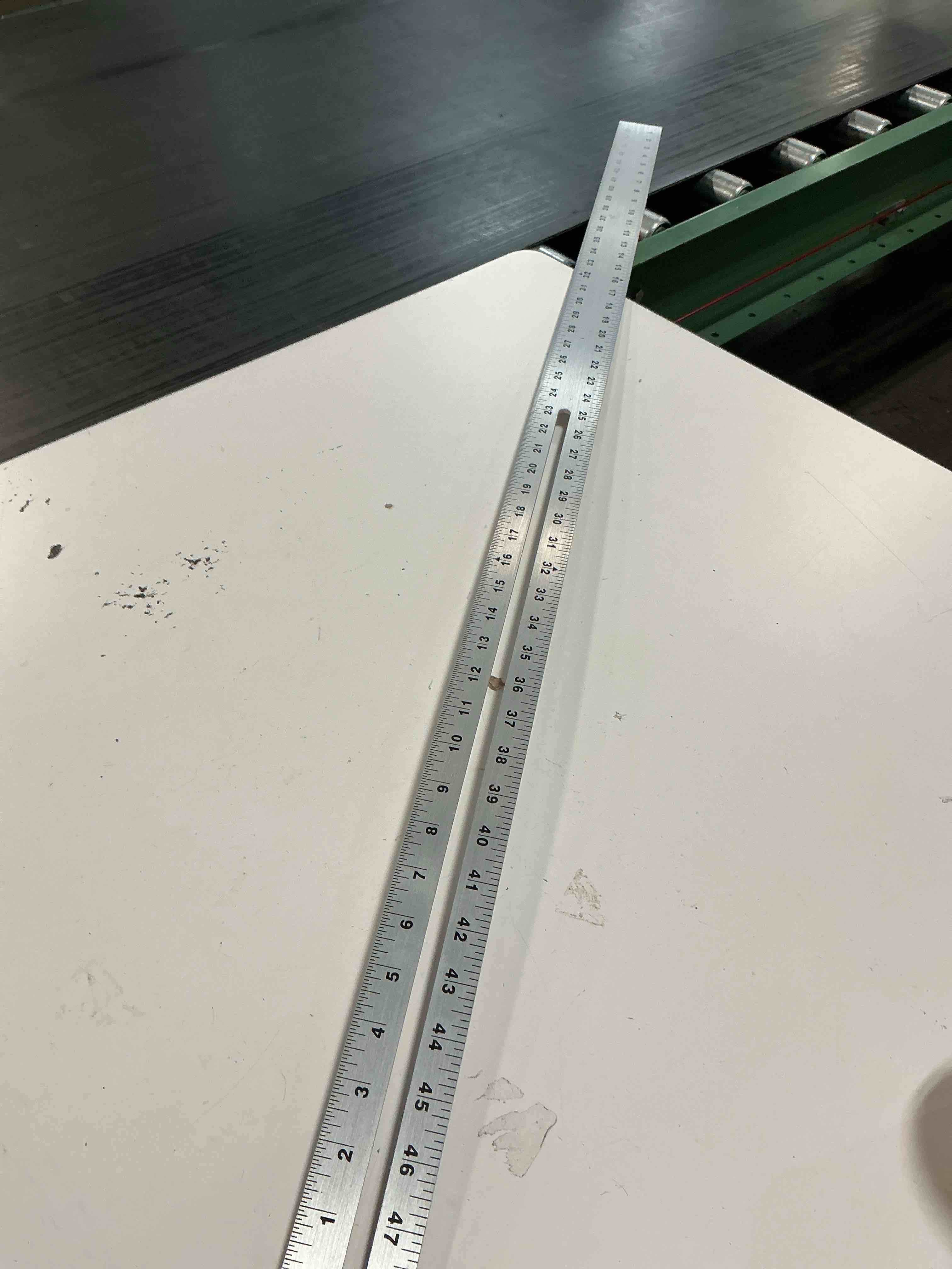 Condition photo showing As Is for ( incomplete) woodworking triangle ruler silver flexible wear triangle ruler with bubble level for woodworking measurement works