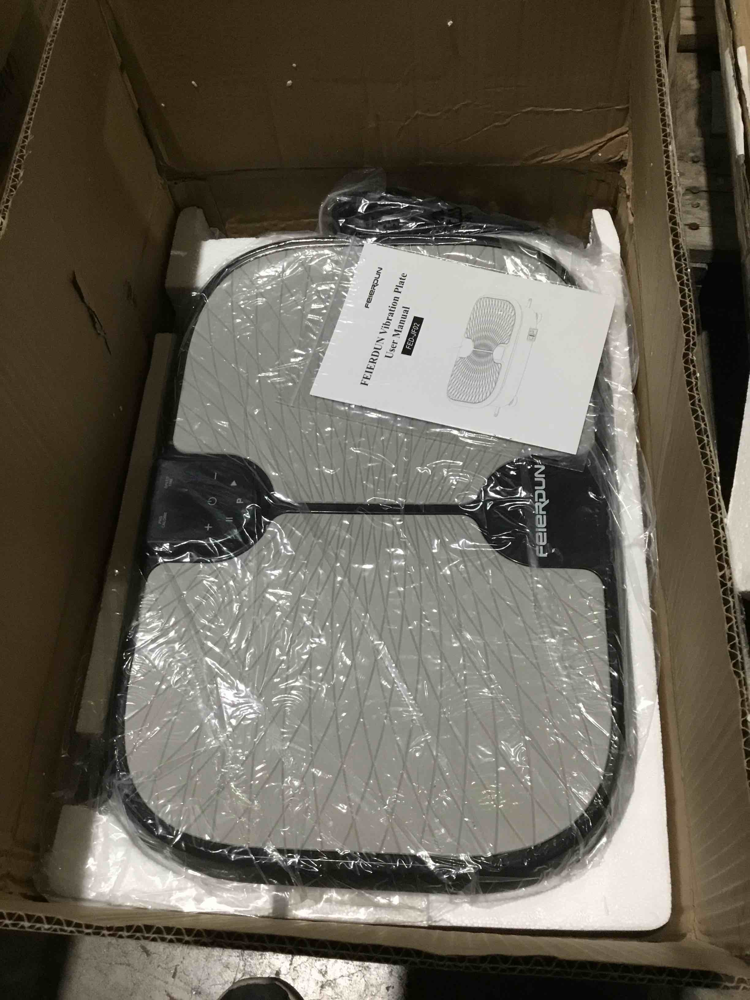 Condition photo showing Good Condition for feierdun vibration plate exercise machine, 400 lbs capacity vibration plate for lymphatic drainage, max space for whole-body workout & relaxation at home