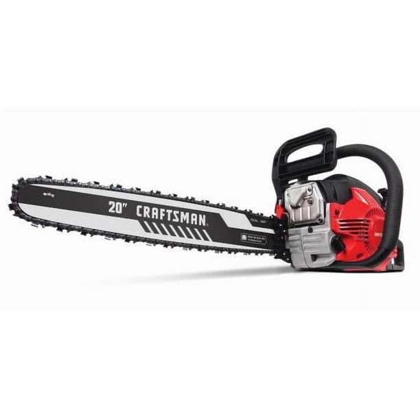 CRAFTSMAN S205 20” 46cc 2-Cycle Gas Powered Chainsaw, Easy Start Technology, Low-Kickback Bar