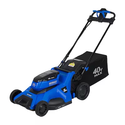 kobalt 40-volt 21-in brushless battery push lawn mower 6 ah (battery and charger included) 6036744