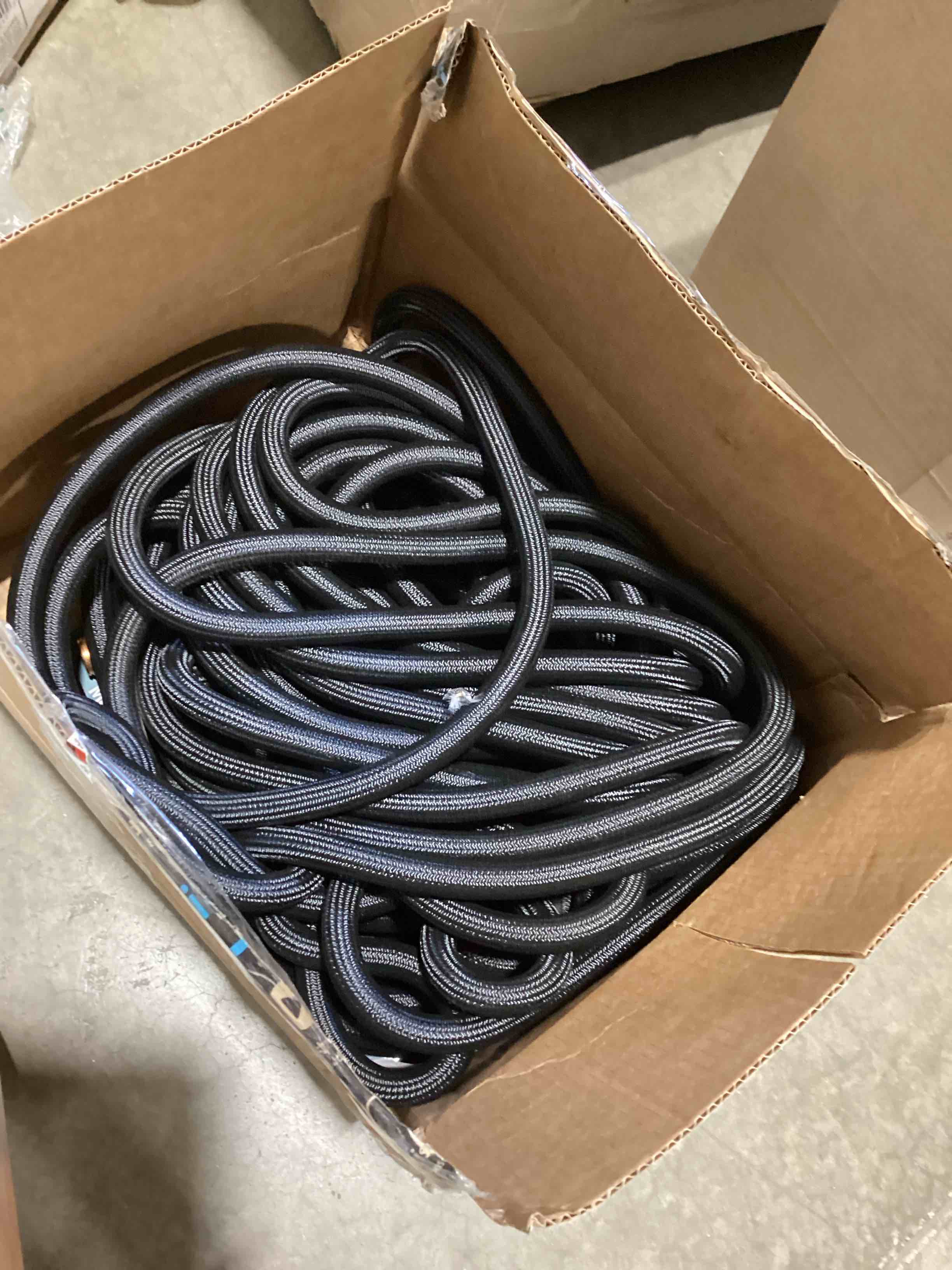 Condition photo showing Good Condition for garden hose 100ft non-expanding, lightweight hose with 10-function nozzle, leak-proof no-knot, easy to carry, wear-resistant, sturdy 3/4ght flexible water hose for outdoor (black with nozzle) black with blue nozzle 100ft