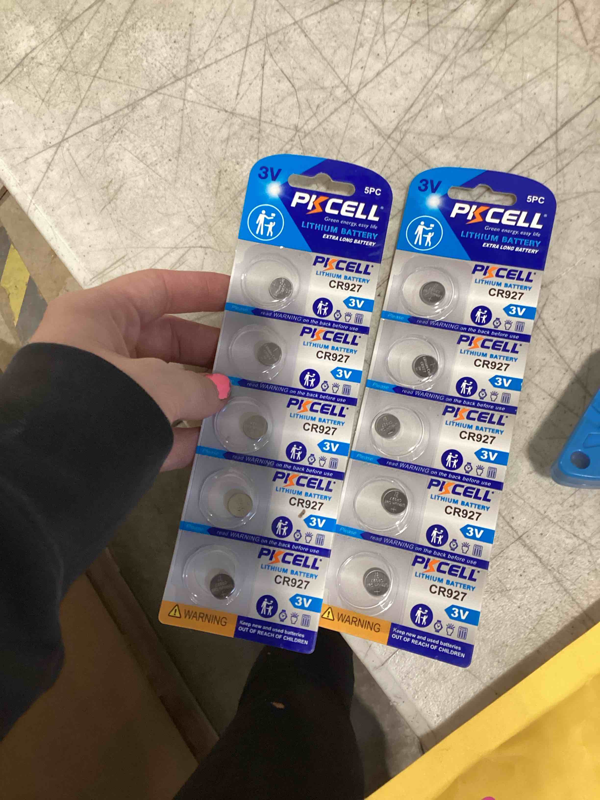 Condition photo showing New/Like New for pkcell 10pcs cr927 3v lithium battery cr927 battery 5 count (pack of 2)