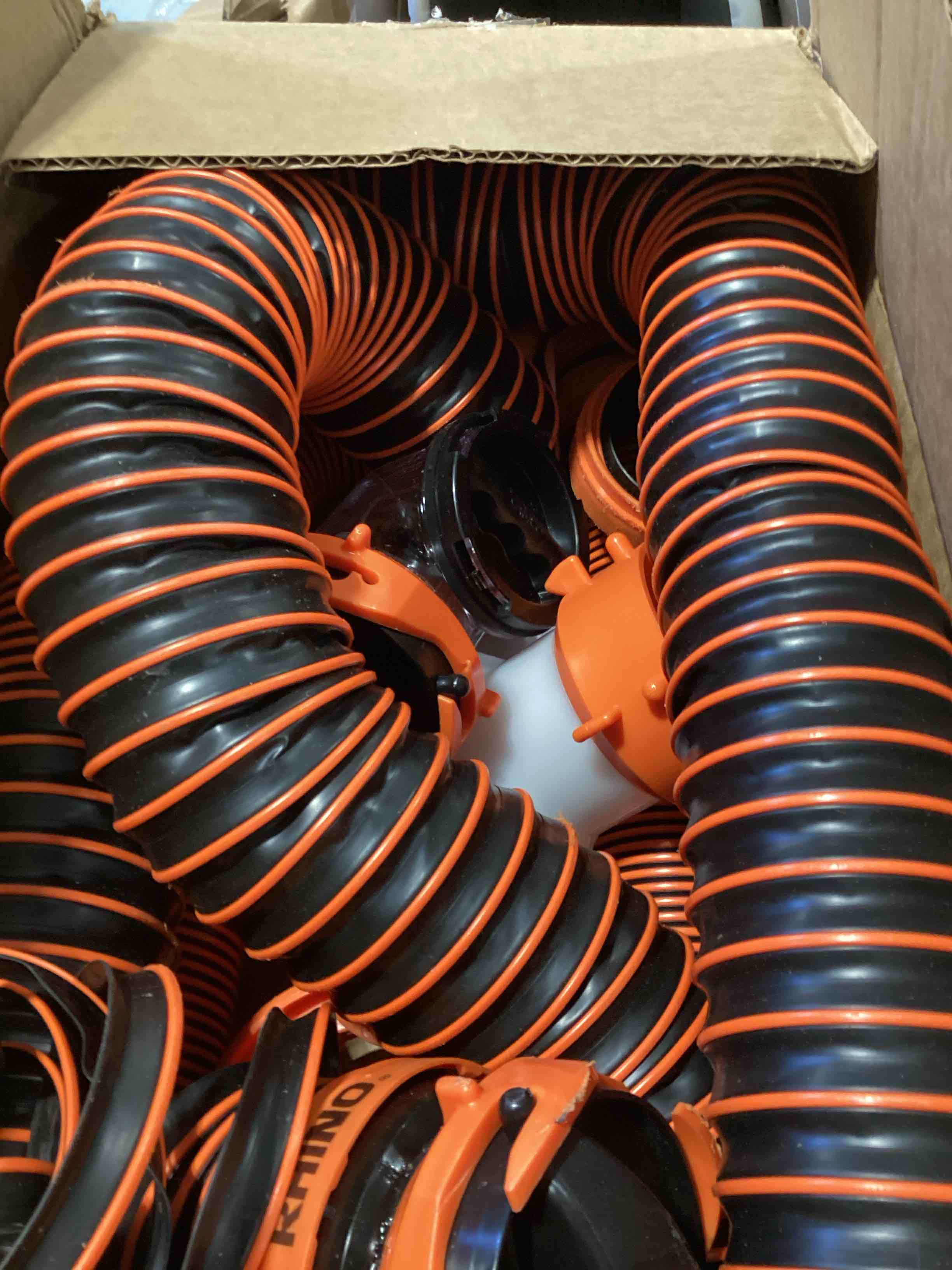Condition photo showing As Is for camco rhinoextreme 20’ camper/rv sewer hose - rv accessories include 360° clear swivel wye fitting & removable 4-in-1 adapter for storage and organization & more - tpe tech for durability (21056)
