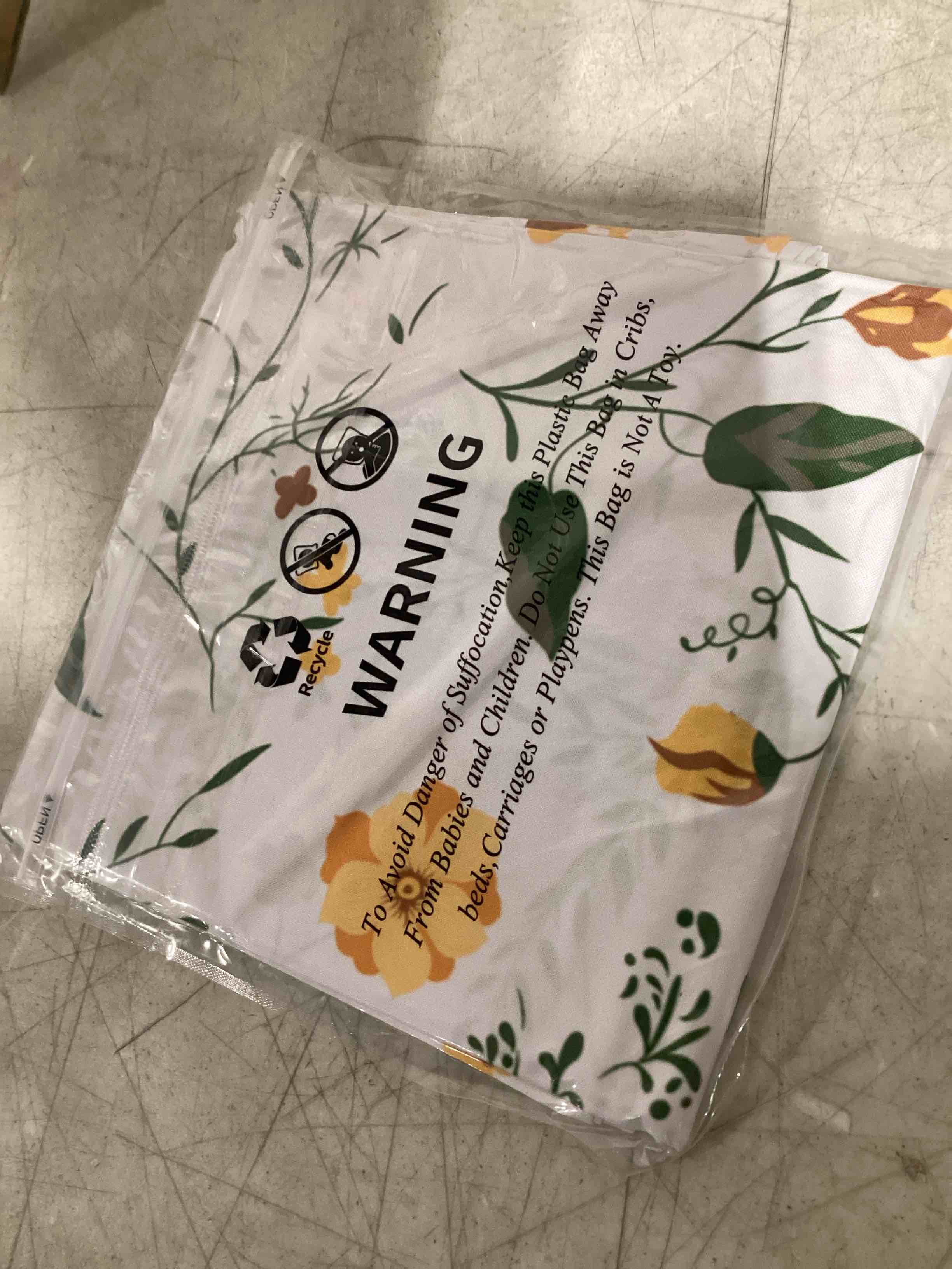 Condition photo showing Good Condition for yighty oval floral tablecloth 60 x 84 inches, yellow floral watercolor table cloth, waterproof wrinkle resistant tablecloth, spring summer decoration for holiday kitchen dining room 84" x 60" (oval) floral
