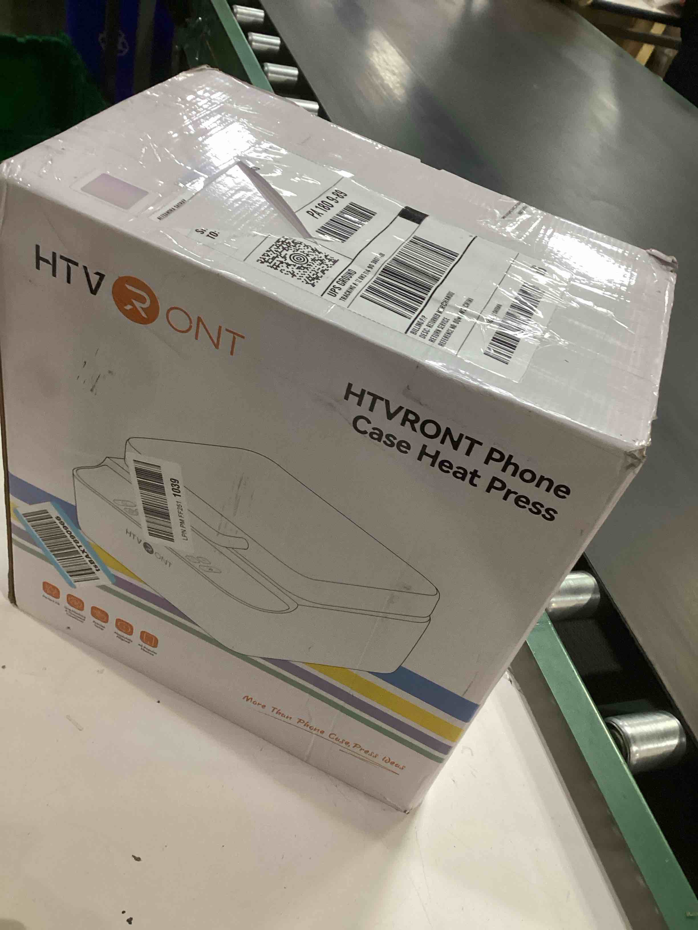 Condition photo showing As Is for HTVRONT Phone Case Heat Press Machine Compatible with Android - H17 Phone Case Heat Press with 3D Vacuum Heat, Precise Temperature Sublimation Phone Case Press Machine for Badges, Coasters, etc Purple Compatible with Android