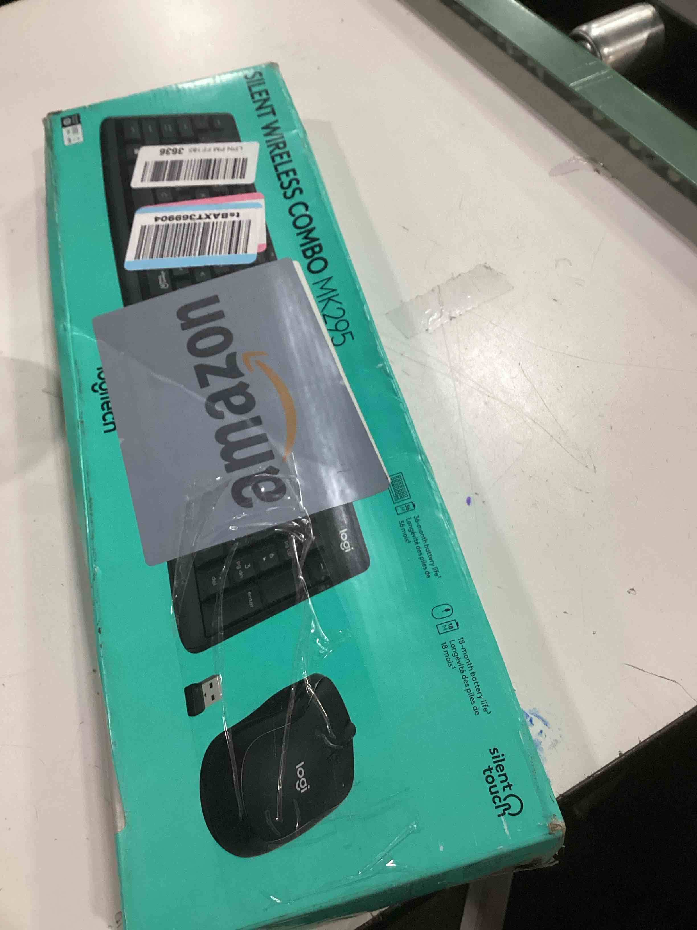 Condition photo showing As Is for ( incomplete)Logitech MK295 Wireless Mouse & Keyboard Combo with SilentTouch Technology, Full Numpad, Advanced Optical Tracking, Lag-Free Wireless, 90% Less Noise - Graphite Black