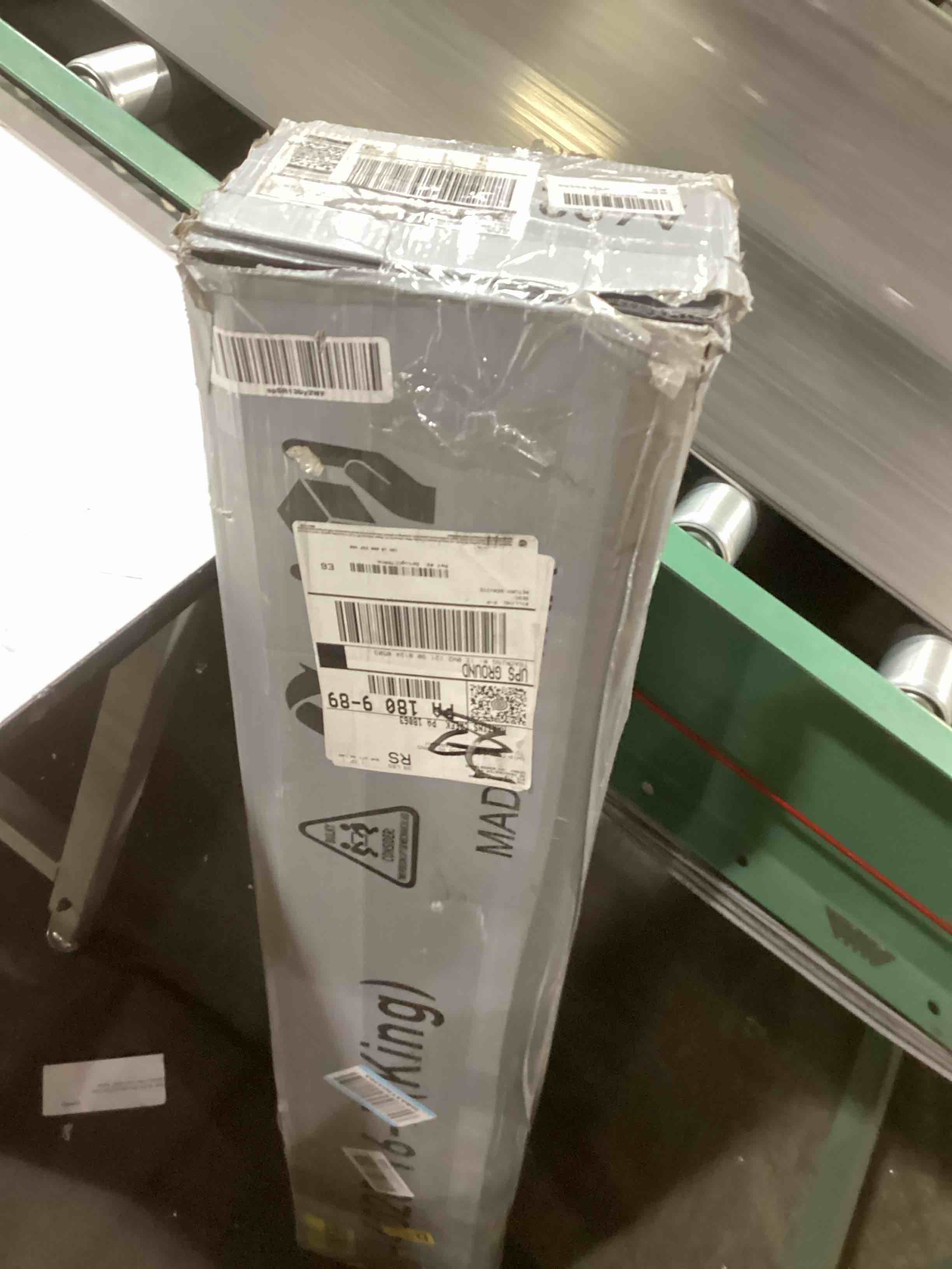 Condition photo showing As Is for Metal Bed Frame,King Size Bed Frame with Storage Space,Heavy Duty Sturdy Mattress Foundation,Easy Assembly,No Box Spring Needed, Black,16 Inch,King King 16 Inch