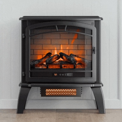 style selections 25.8-in w 5100 -btu matte black metal flat wall infrared quartz electric stove with thermostat and remote item #6023332 | model #1147stv-25-100
