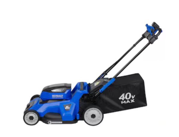 kobalt 40-volt 21-in self-propelled battery mower