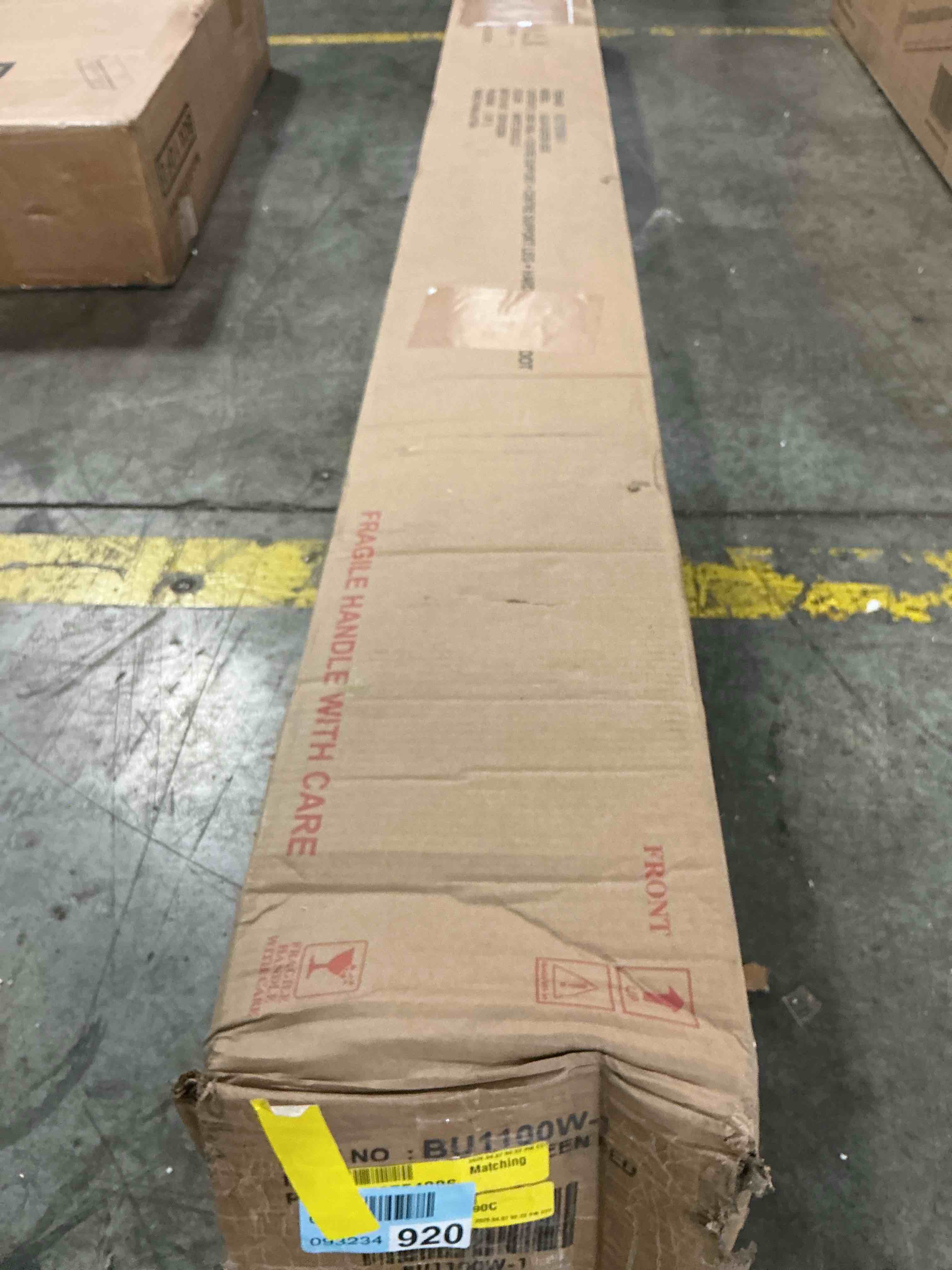 Condition photo showing As Is for julia upholstered platform bed - queen size, white boucle(incomplete box 2/3)