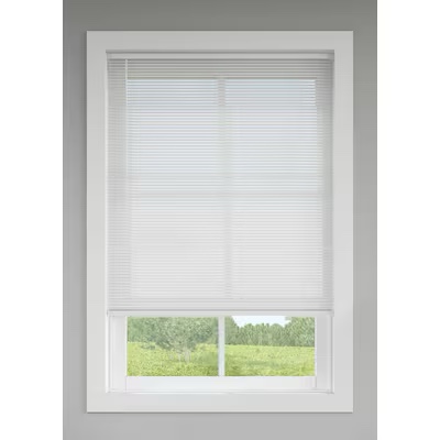 100+ bought last week LEVOLOR Trim+Go 1-in Slat Width 35-in x 72-in Cordless White Vinyl Room Darkening Mini-blinds