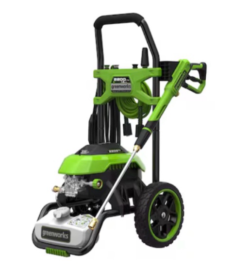 Greenworks 2200-PSI 1.2-GPM Cold Water Electric Pressure washer with 4 Spray Tips
