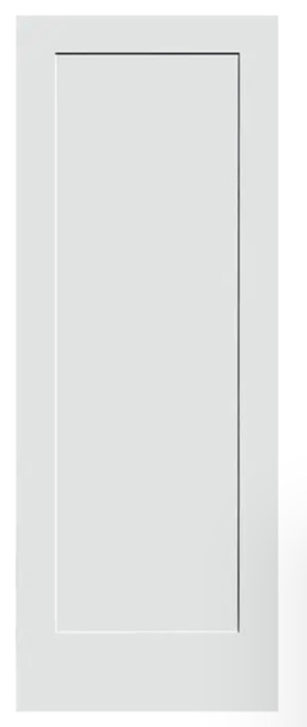 8401 1-panel primed shaker interior door