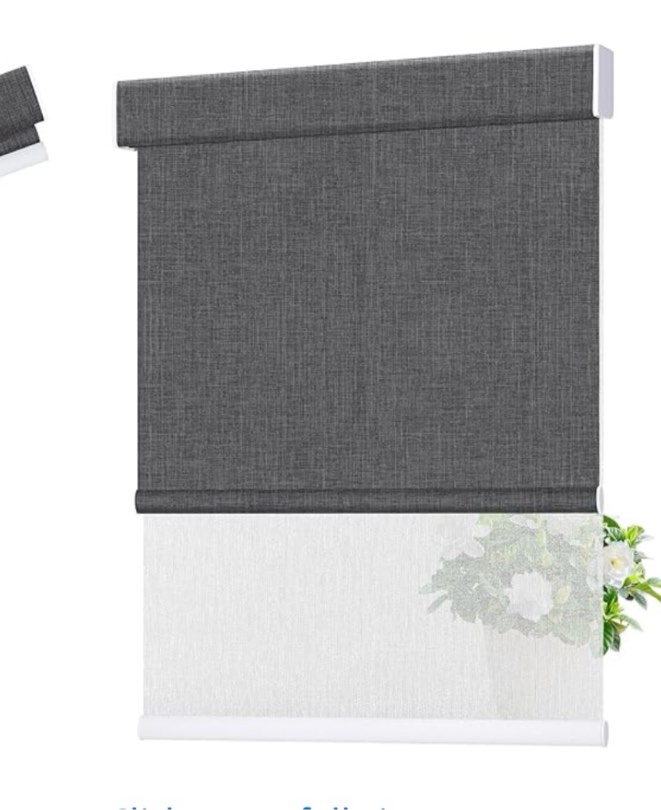 allesin zen cordless dual roller shades with square cassette, double layer window shades, blackout a