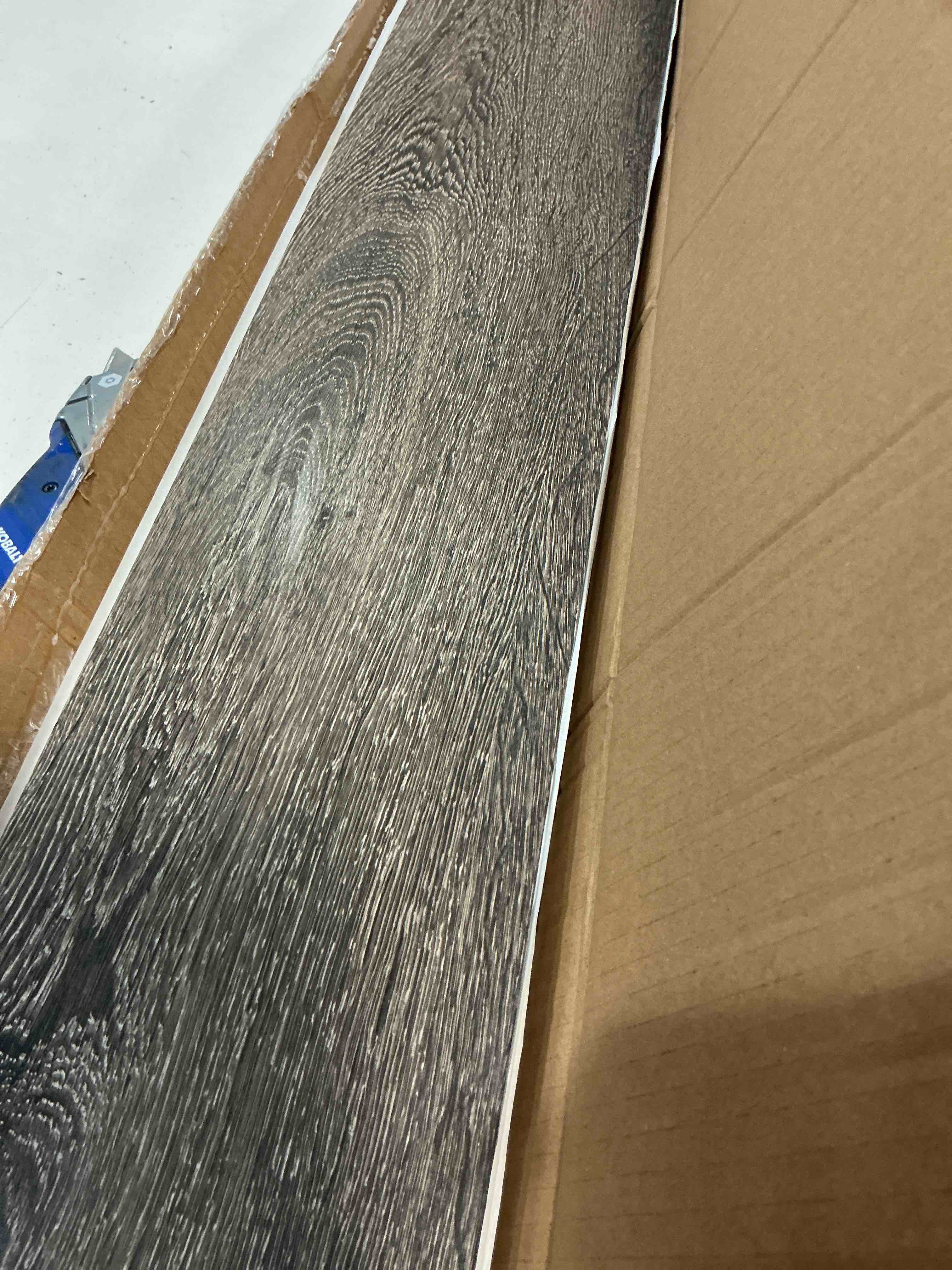 Condition photo showing New/Like New for peel and stick floor tile vinyl wood plank 18-pack 27 sq.ft,honduras rosewood, rigid surface hard core easy diy self-adhesive flooring