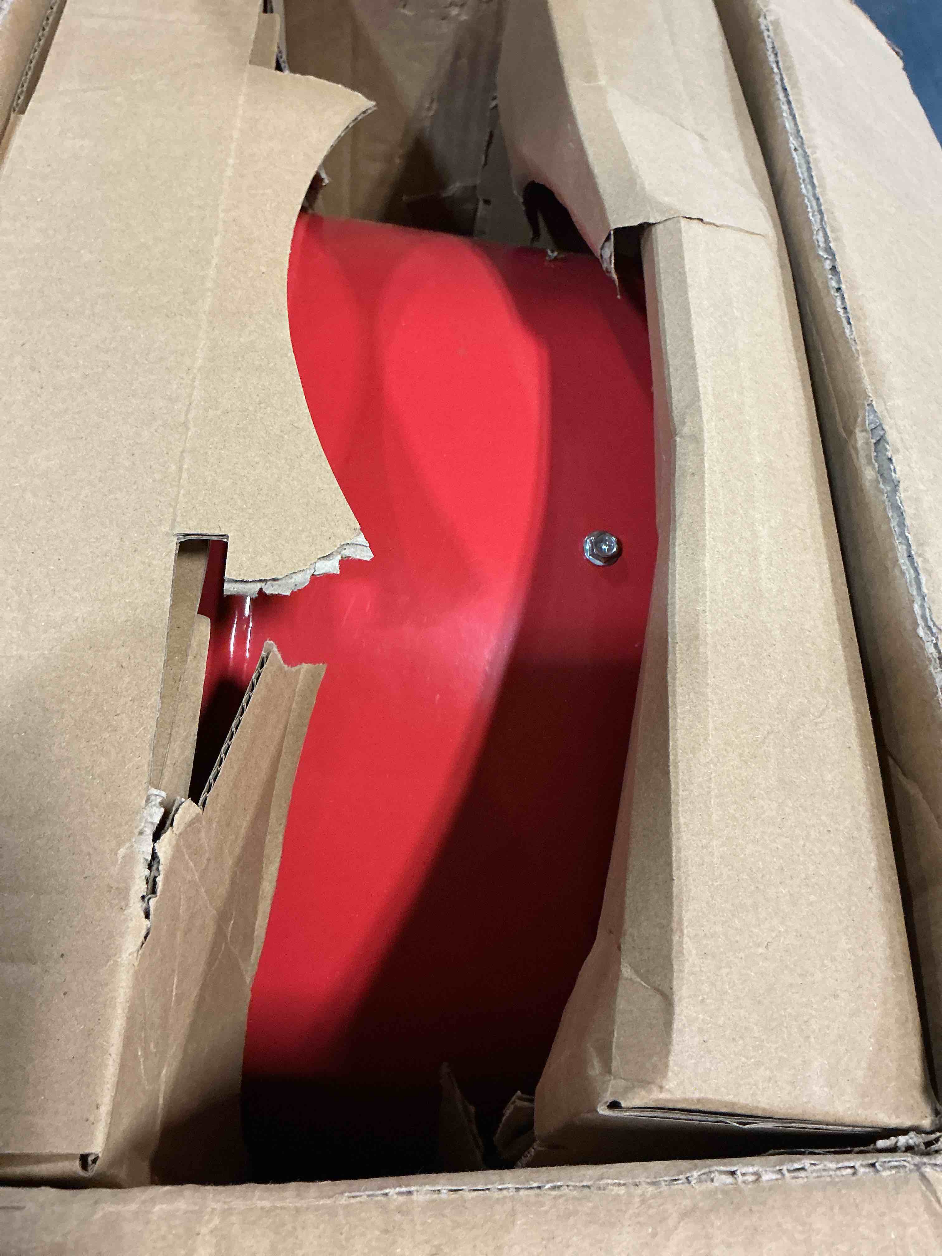 Condition photo showing As Is for 15" gable attic fan with thermostat, 1650cfm plug-and-play attic gable vent fan with start capacitor for 2500 sq.ft, quiet attic exhaust fan with thermostat & 20ft power cord for house garage shed