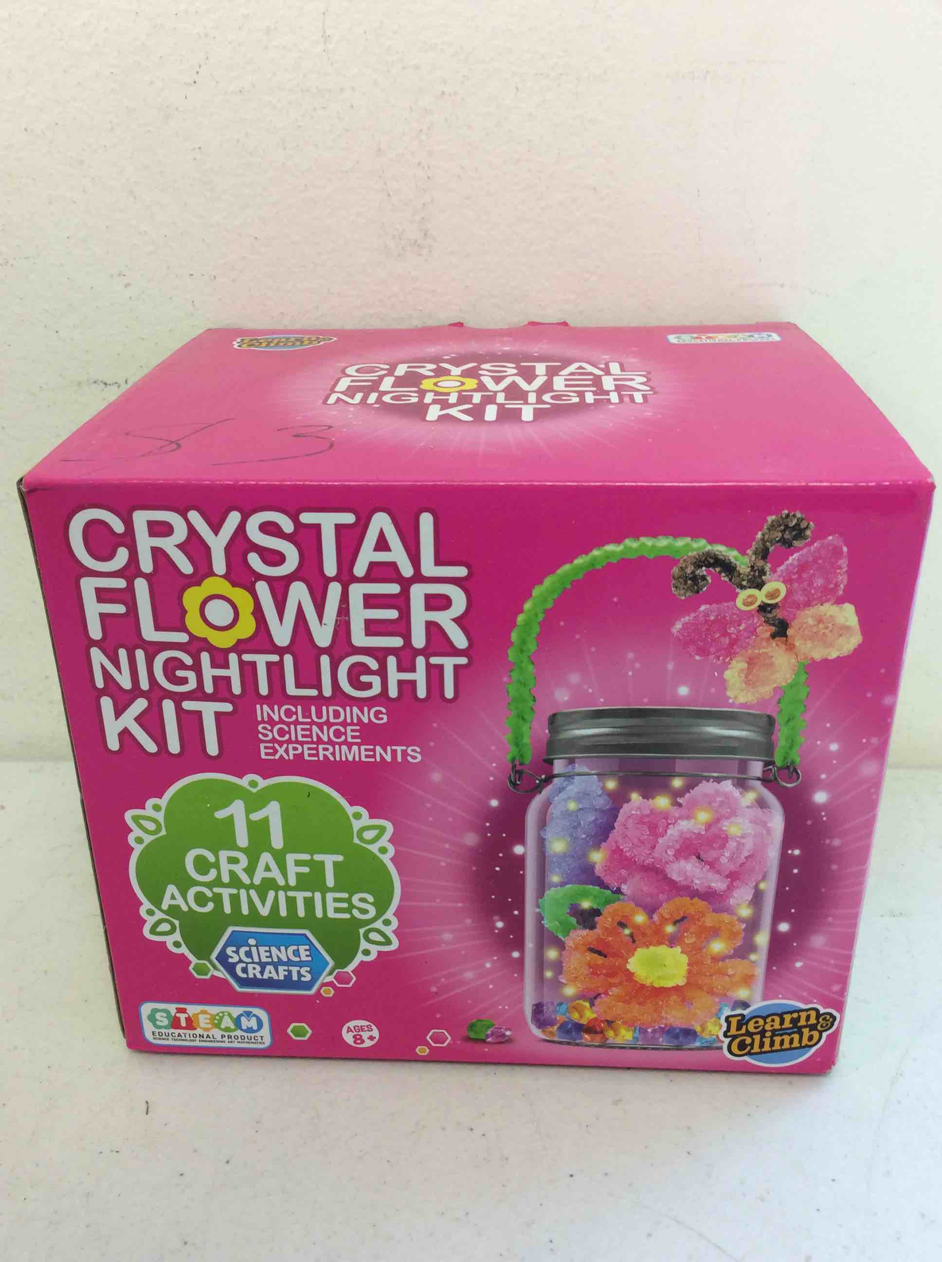 Condition photo showing New/Like New for learn & climb growing crystal flower nightlight kit gift for boys & girls