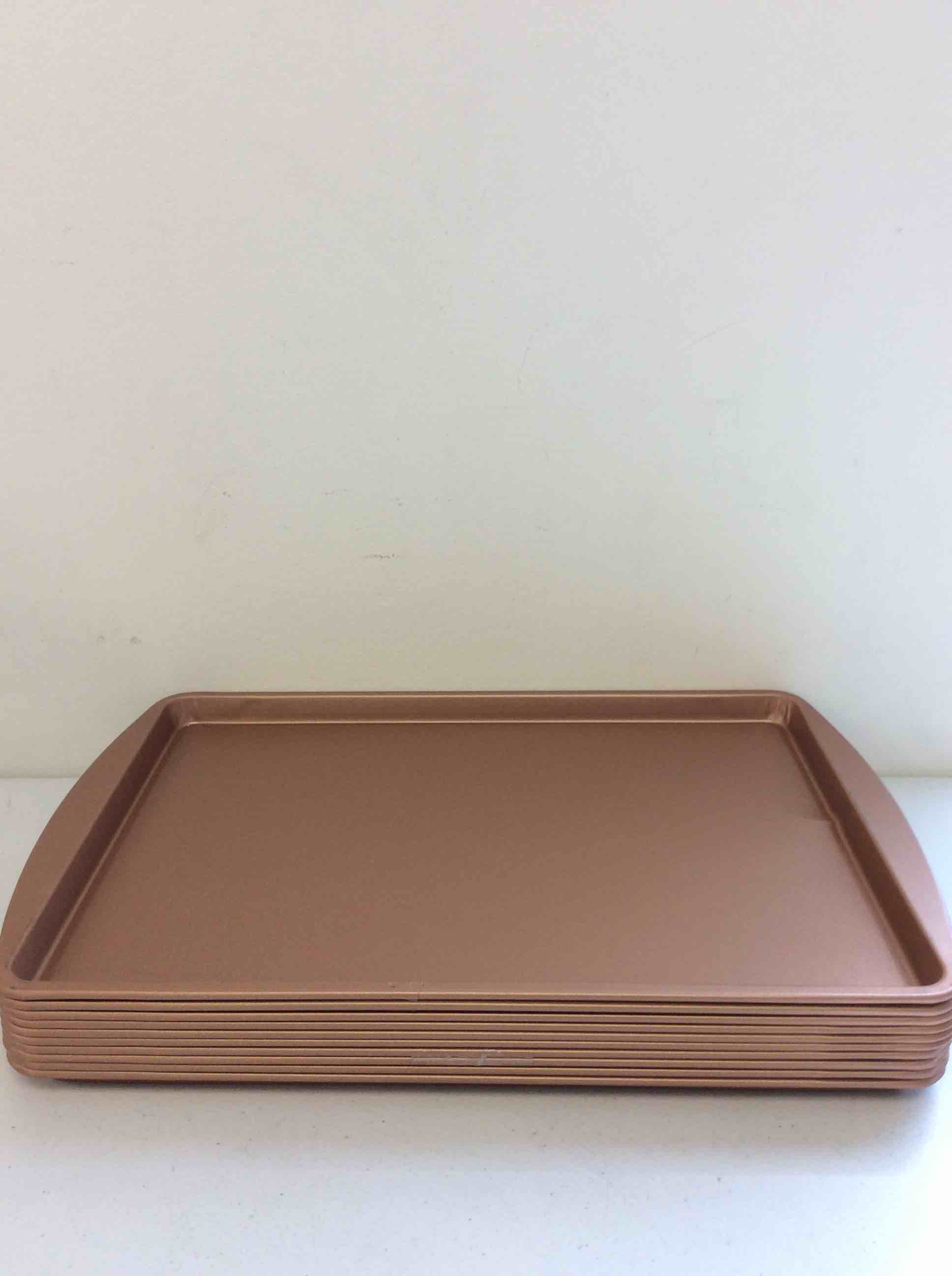 Condition photo showing Good Condition for nonstick copper cookie sheets 10 pcs