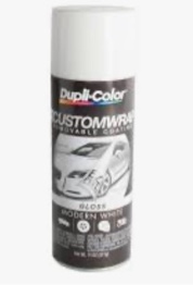 Dupli-Color Custom Wrap Removable Coating, specifically the Glow in the Dark Step 1 Base Coat White Set 3 